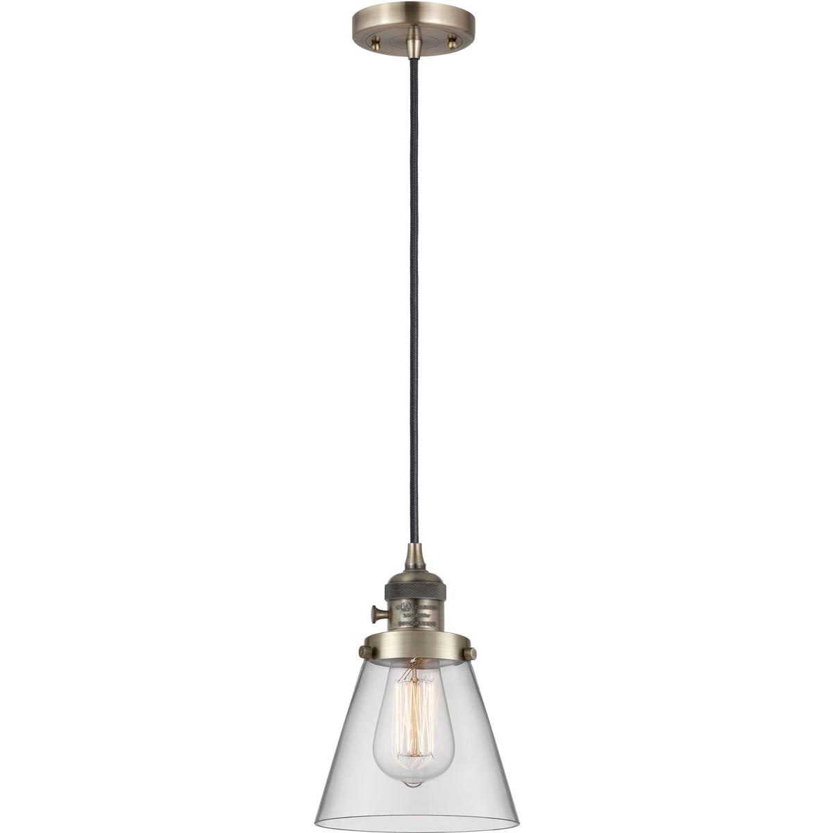 Innovations Lighting 2343228 201CSW-AB-G62-LED Franklin Restoration Cone Mini Pendant