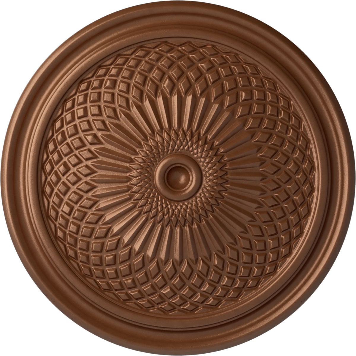 Ekena Millwork CM22TNPOS Trinity 22-in W x 22-in L Painted Polished Copper Polyurethane Whole Ceiling Medallion