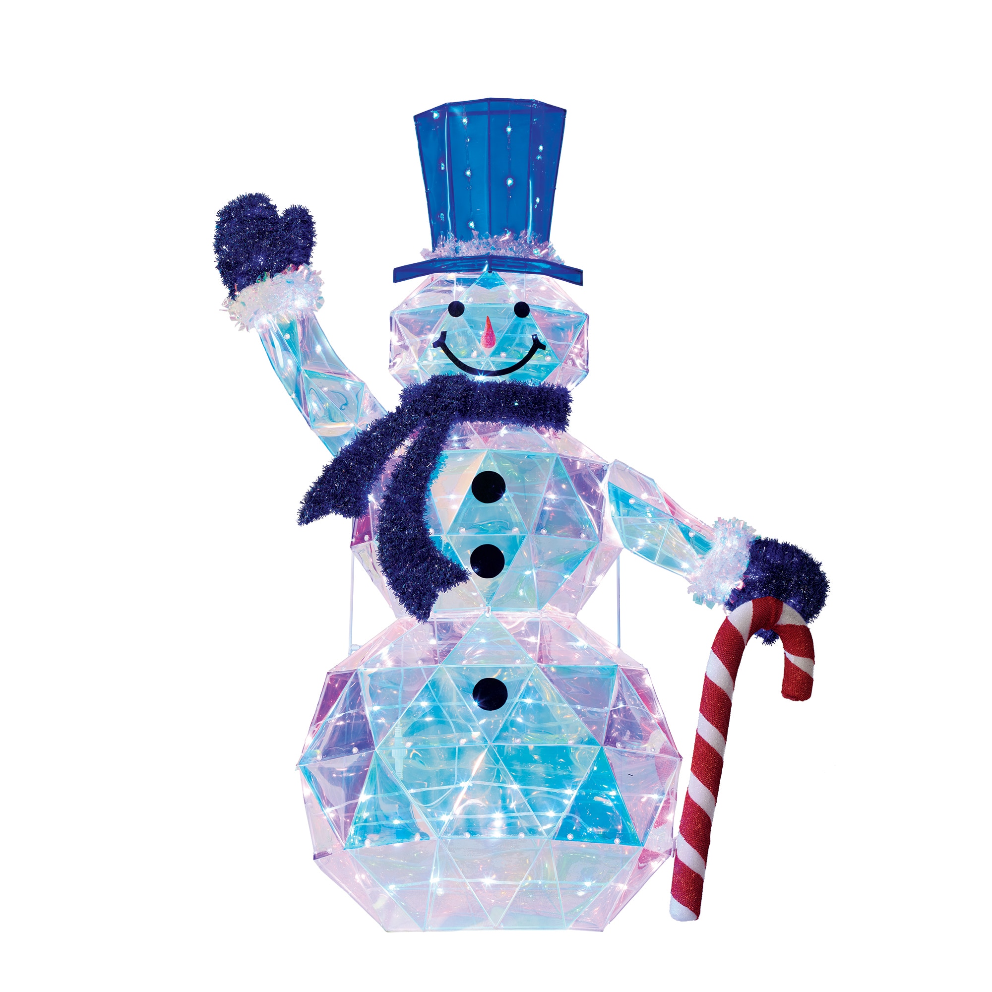 Holiday Living 4-ft Prismatic Snowman Decoration ES79-017L at Lowes.com