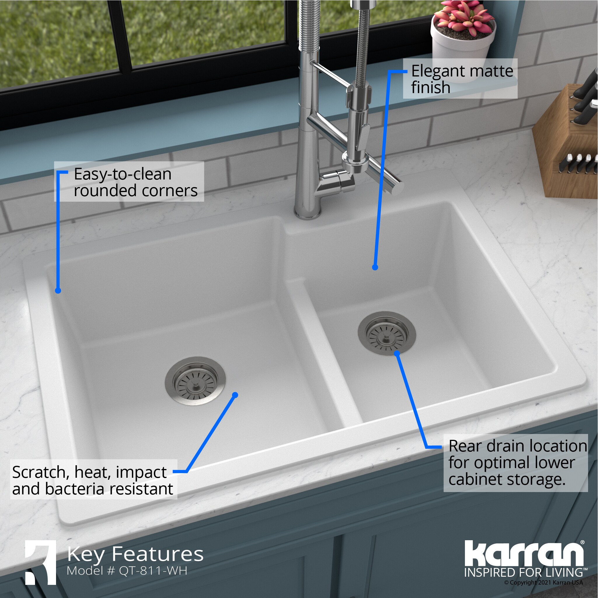 Karran QT-811-WH-PK1 Kitchen-Sinks - View #8