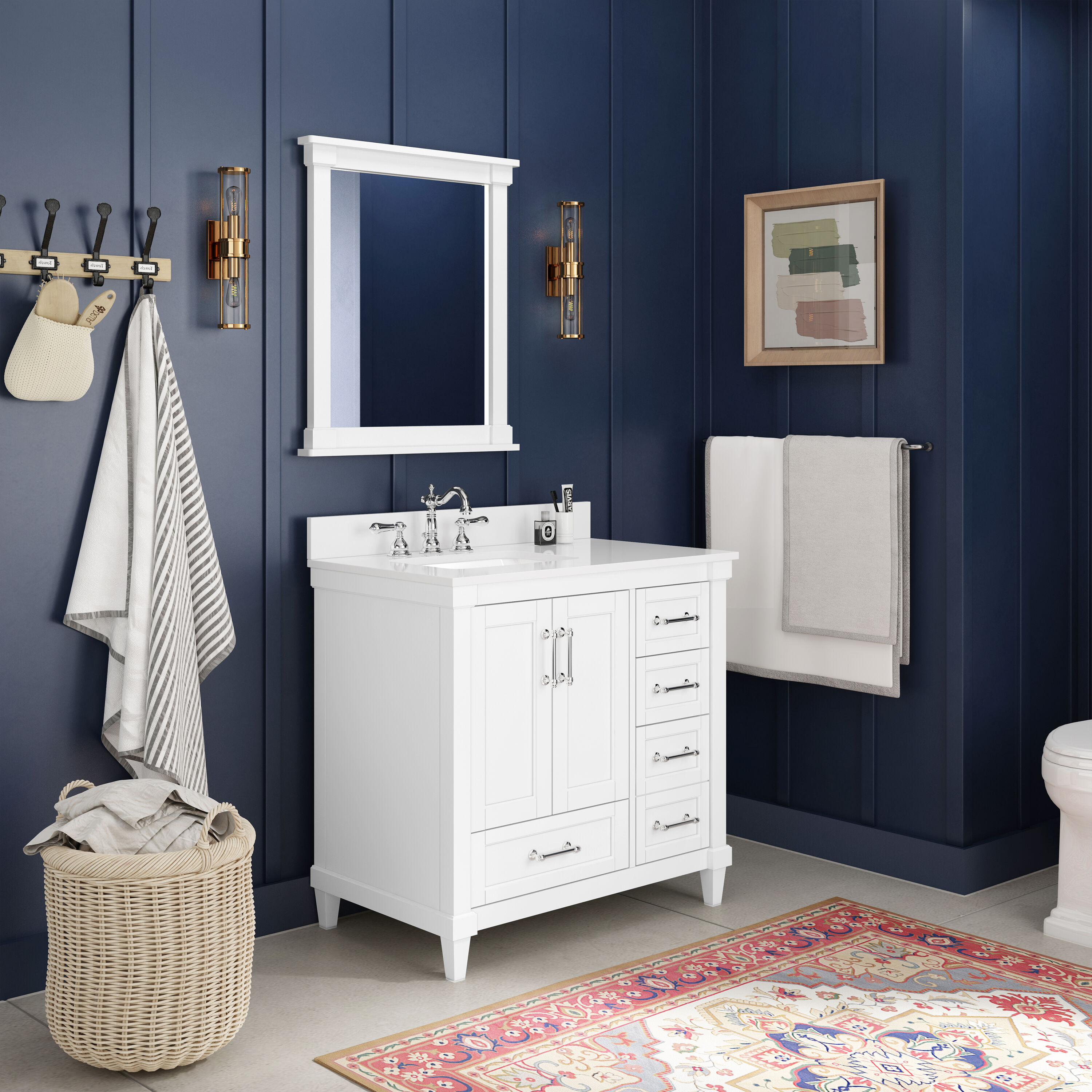 allen + roth TJ02-08V3622WH Bath-Vanity-Combo - View #7