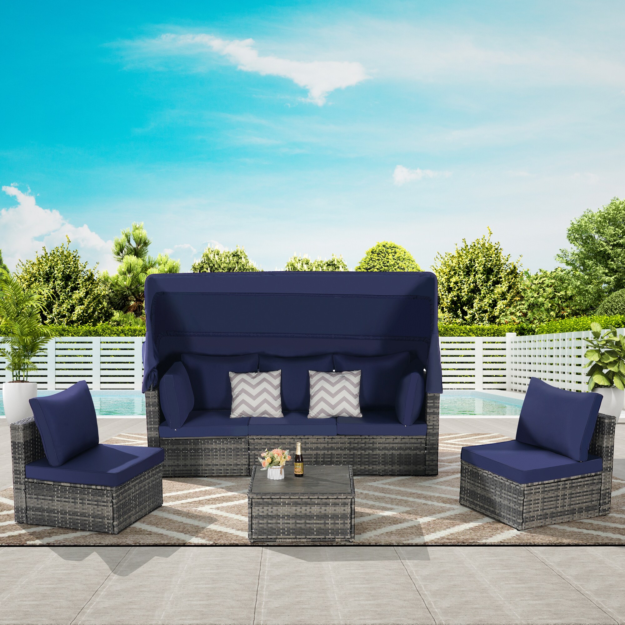 SINOFURN SYB670032BL Patio-Sofas-Daybeds - View #2