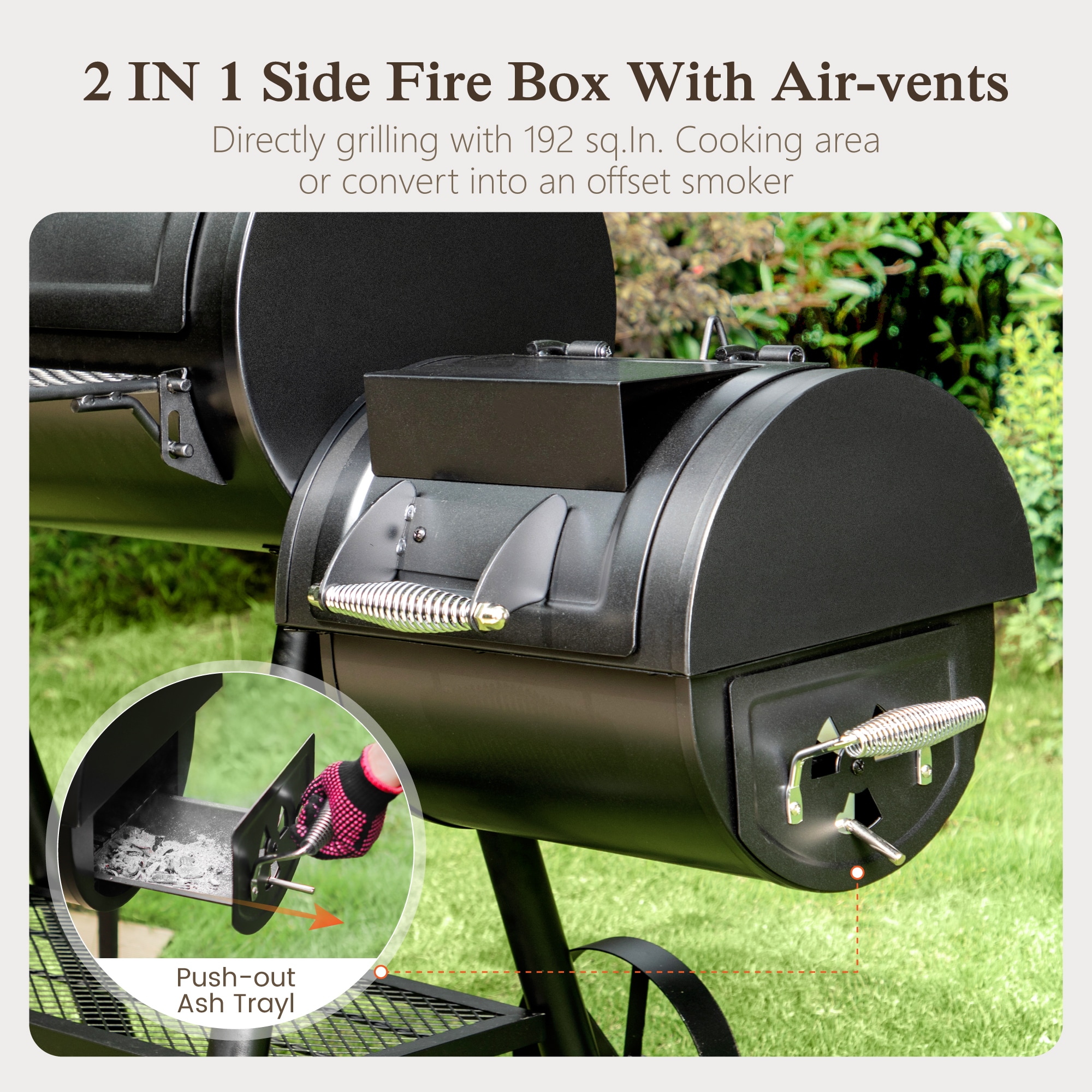 Sunshine Valley E02GR016 Charcoal-Smokers - View #7