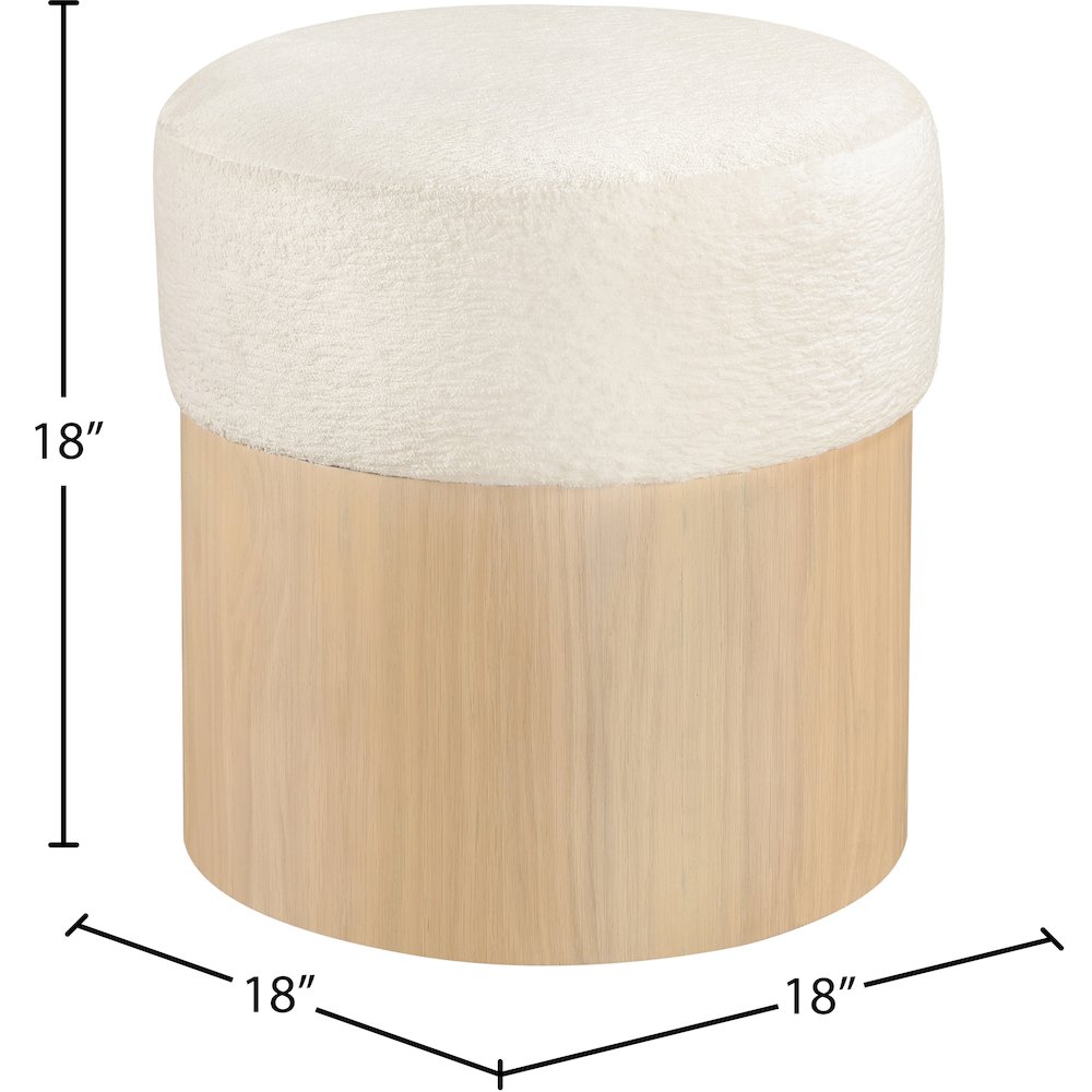 Meridian 22077CREAM Indoor-Ottomans - View #5
