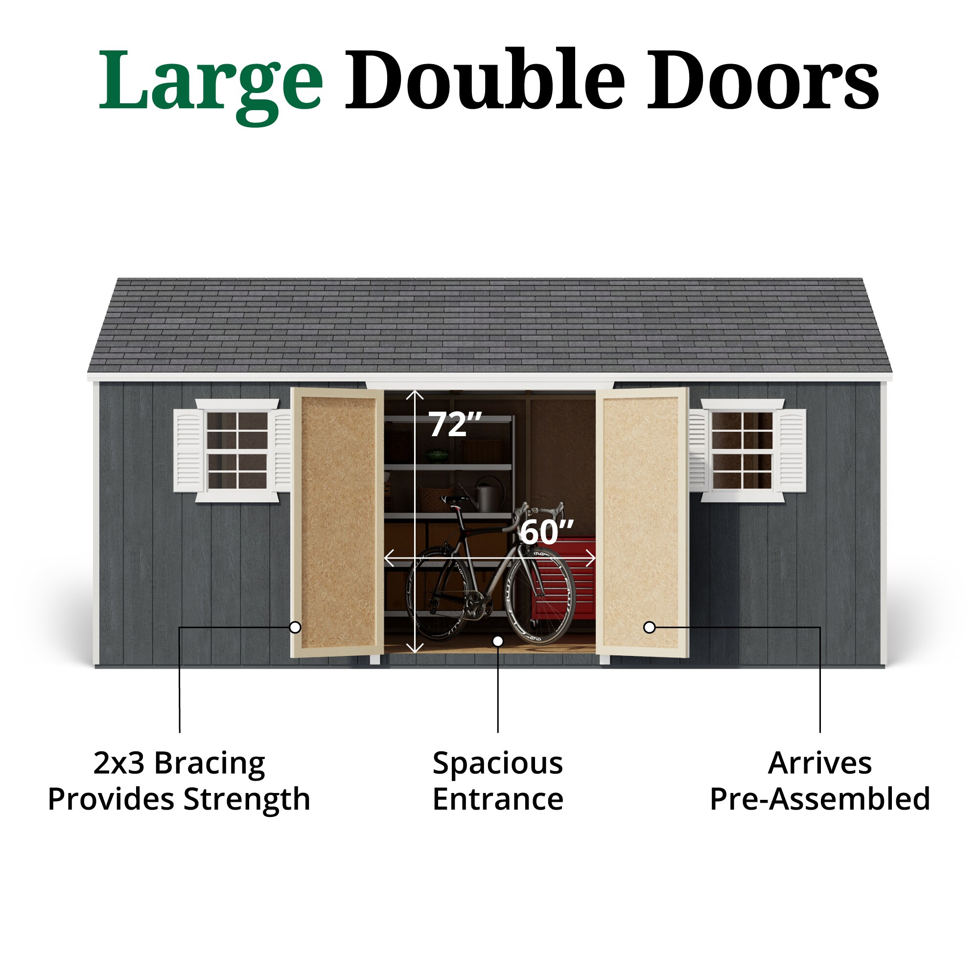 Little Cottage Co 12X18 VWS-PC Wood-Storage-Buildings - View #4
