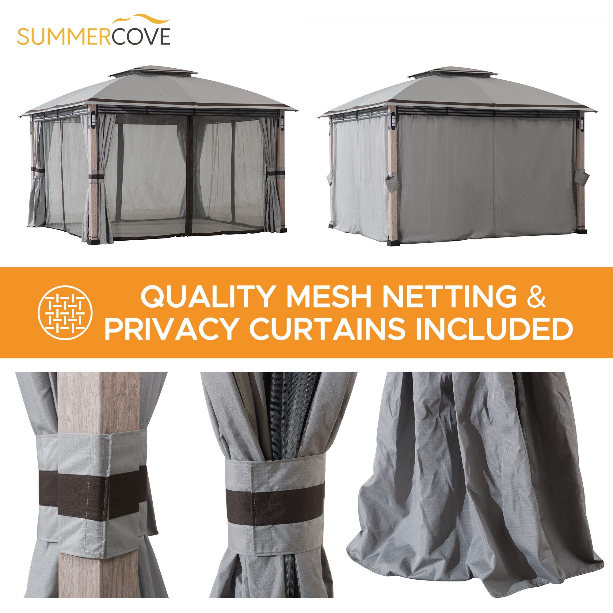 SUMMERCOVE A101015600 Wood-Resin-Gazebos - View #8