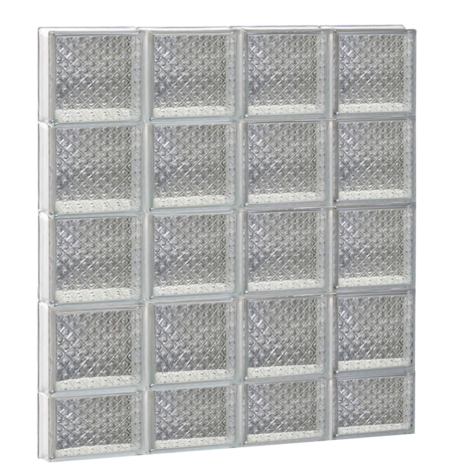 REDI2SET S3238DP Diamond Glass 31-in x 36-3/4-in Frameless Replacement Glass Block Window