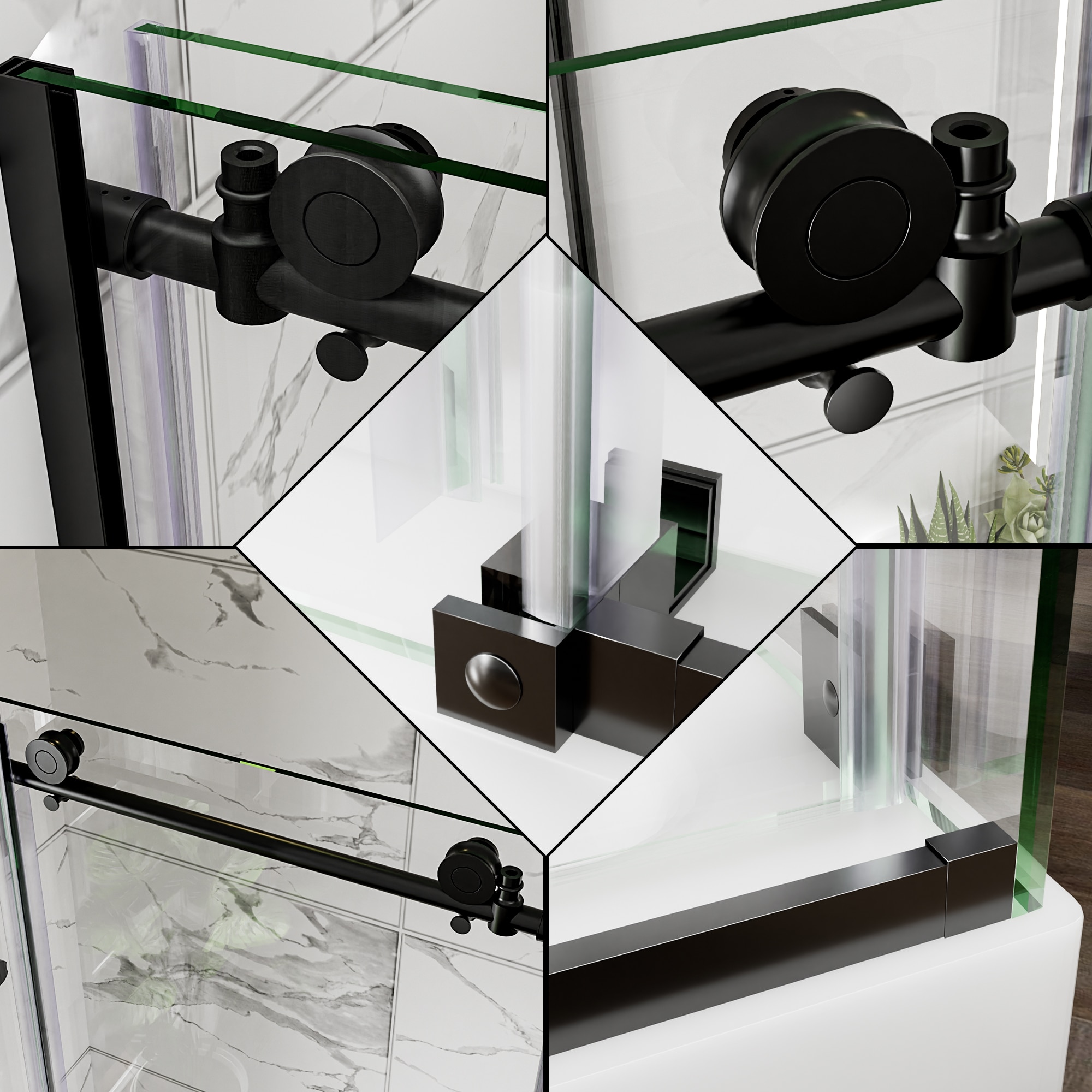WELLFOR BCB2024GMG -LS Shower-Doors - View #6