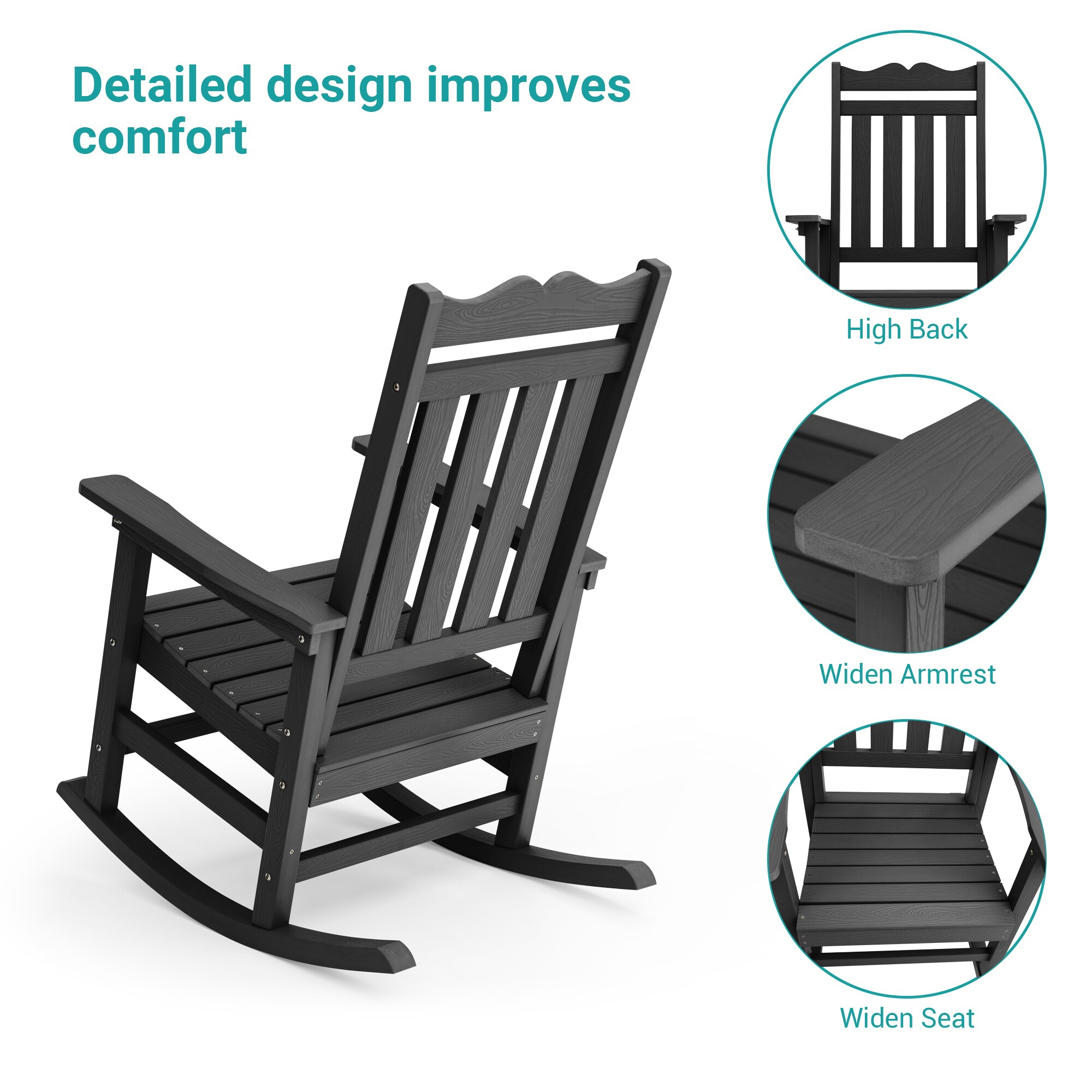 Sonkuki SD-RC-61-BK Patio-Chairs - View #5