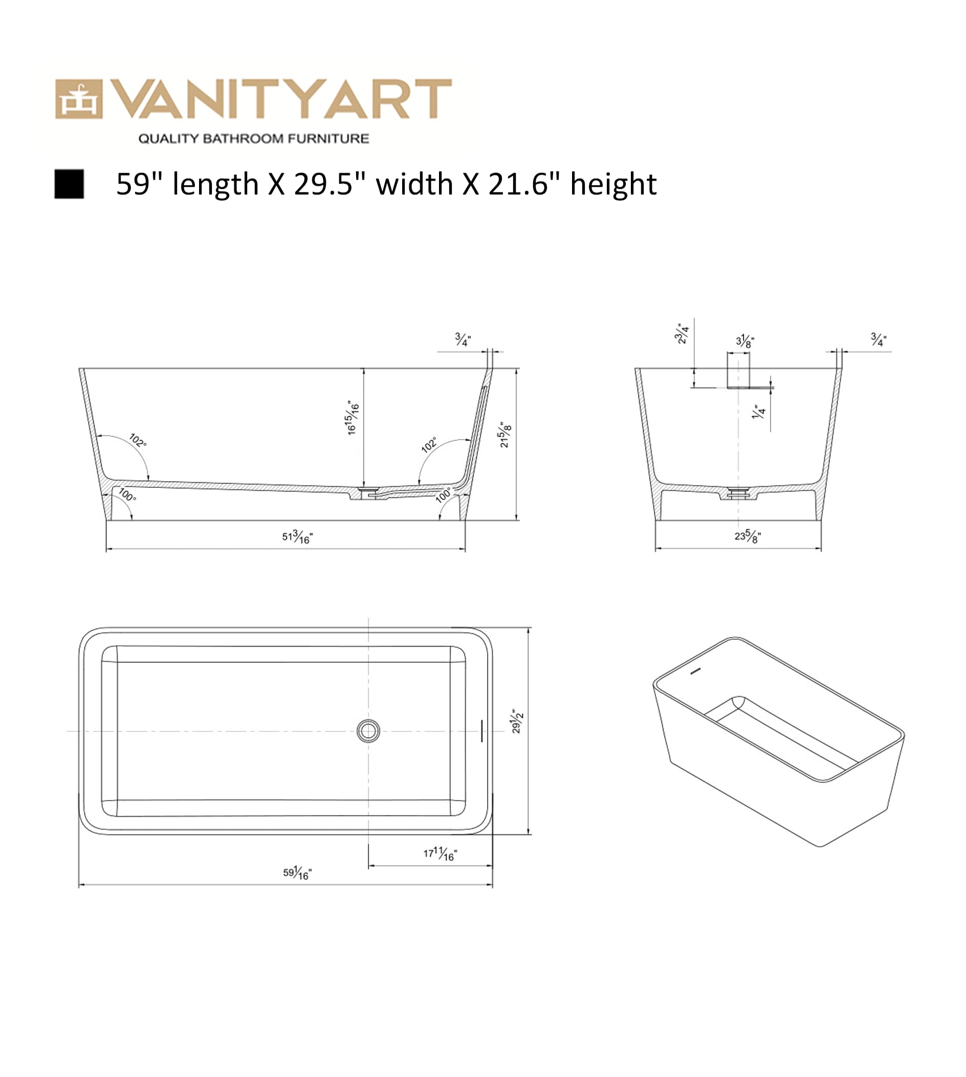 Vanity Art VA6914-MS bathtubs - View #14