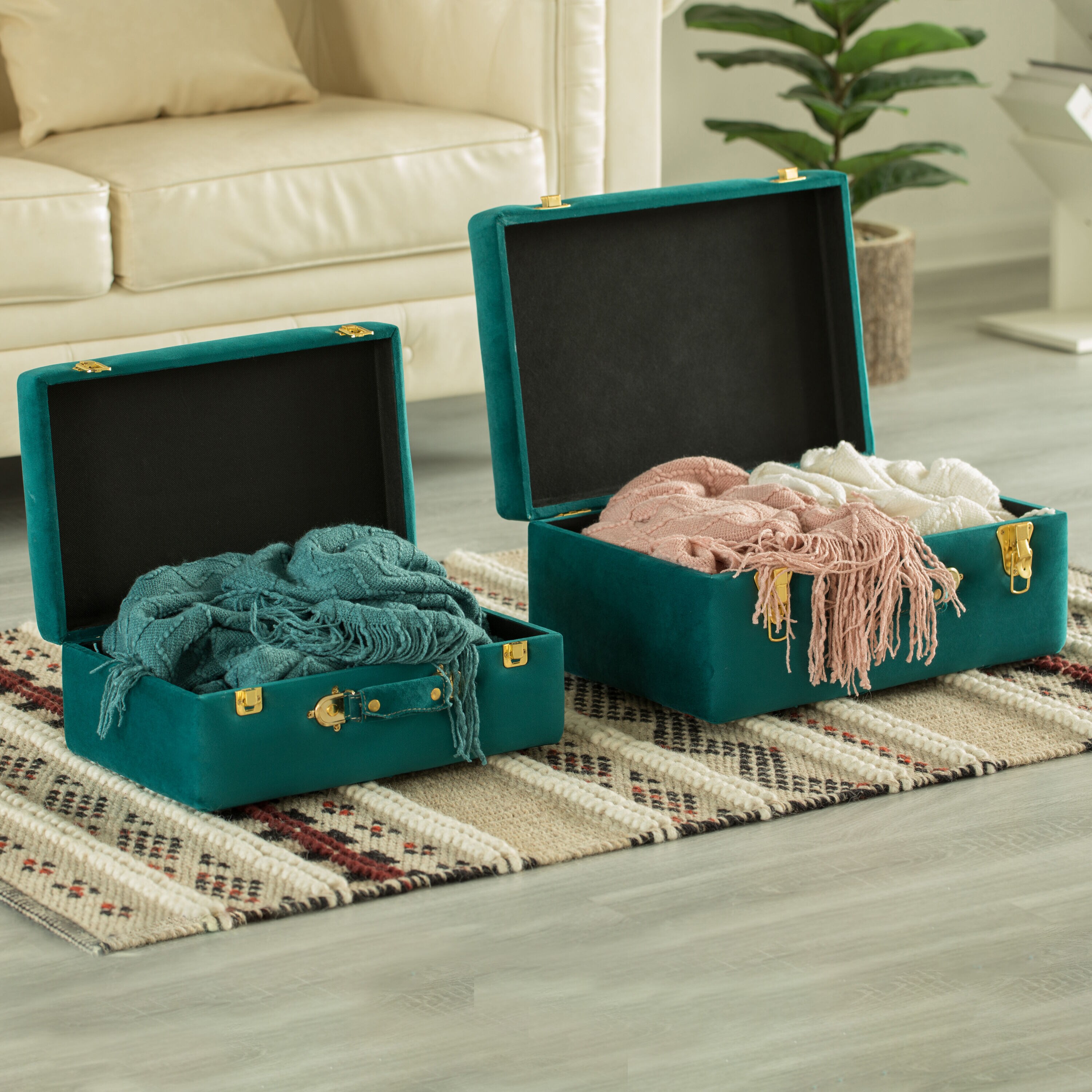 Vintiquewise QI003982-GN Storage-Trunks - View #7