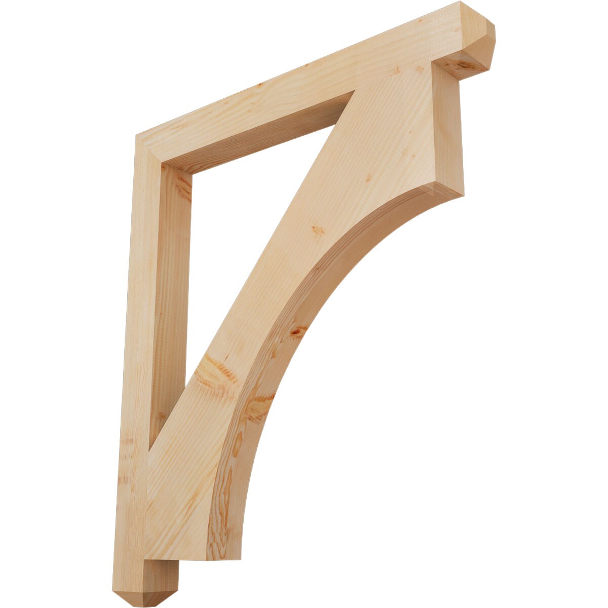 Ekena Millwork BKT04X38X44WTL04SDF Westlake craftsman smooth 3-1/2-in x 38-in x 44-in Douglas fir Brown Wood Standard bracket
