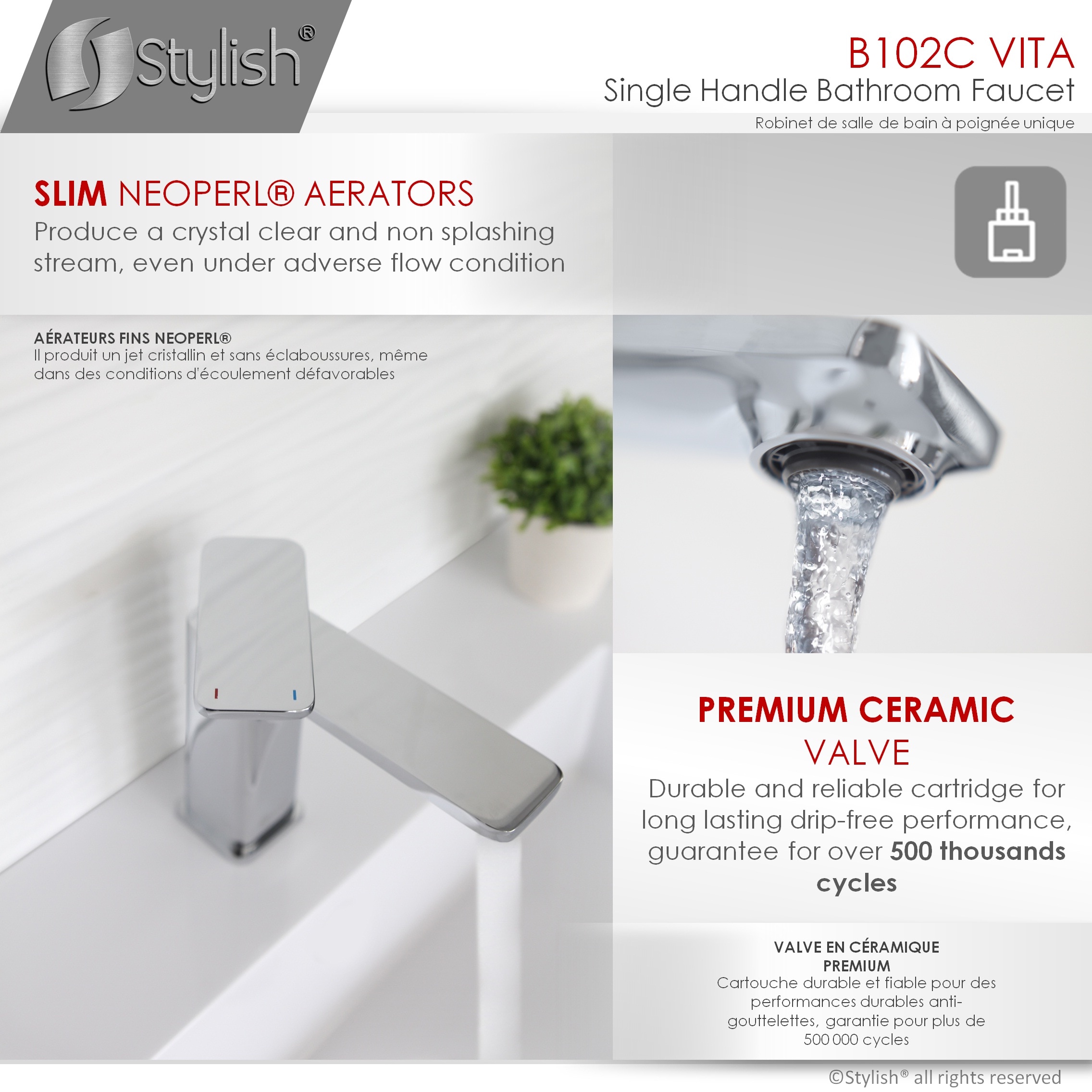 Stylish B-102C Lavatory-Faucets - View #6