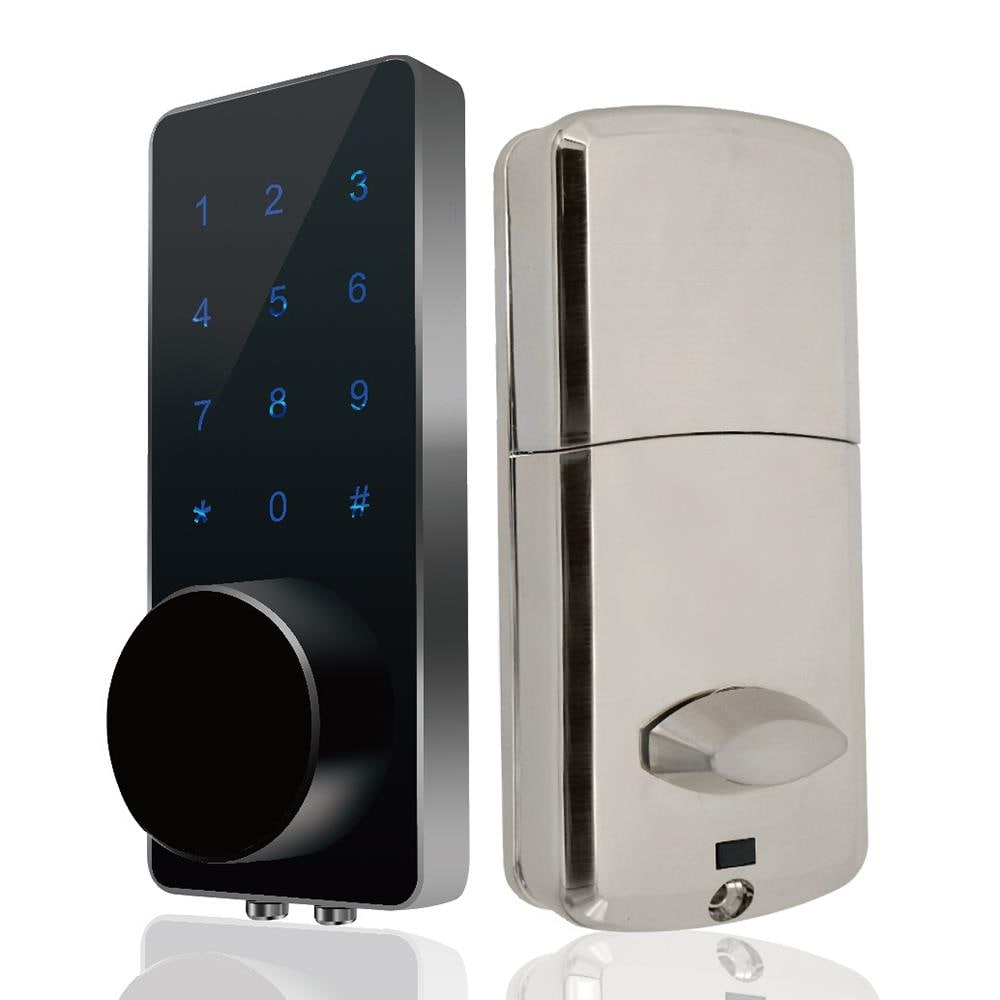 NexHT 86361 Glossy Front Panel, Brushed Back Panel Wifi Bluetooth Single Cylinder Electronic Deadbolt Smart Lock with Lighted Keypad Touchscreen