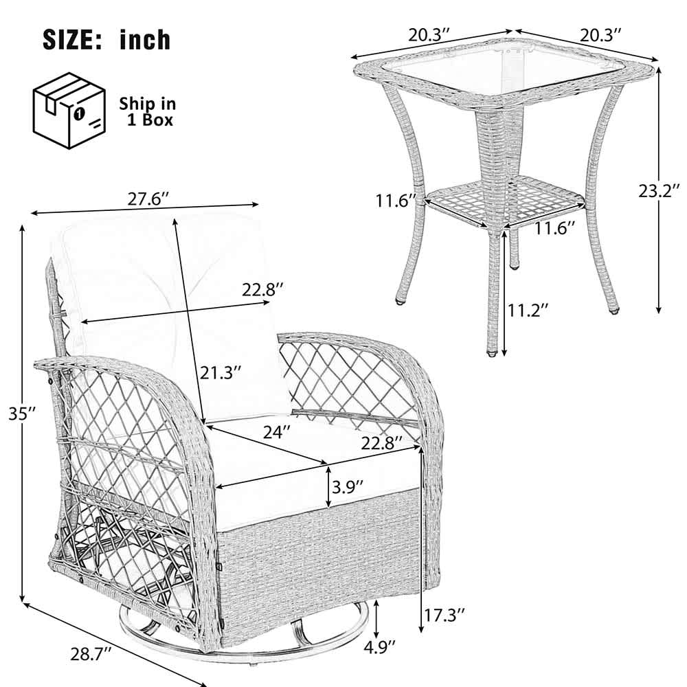 JUJABU ZJOUTCHAIR-2 Patio-Conversation-Sets - View #5