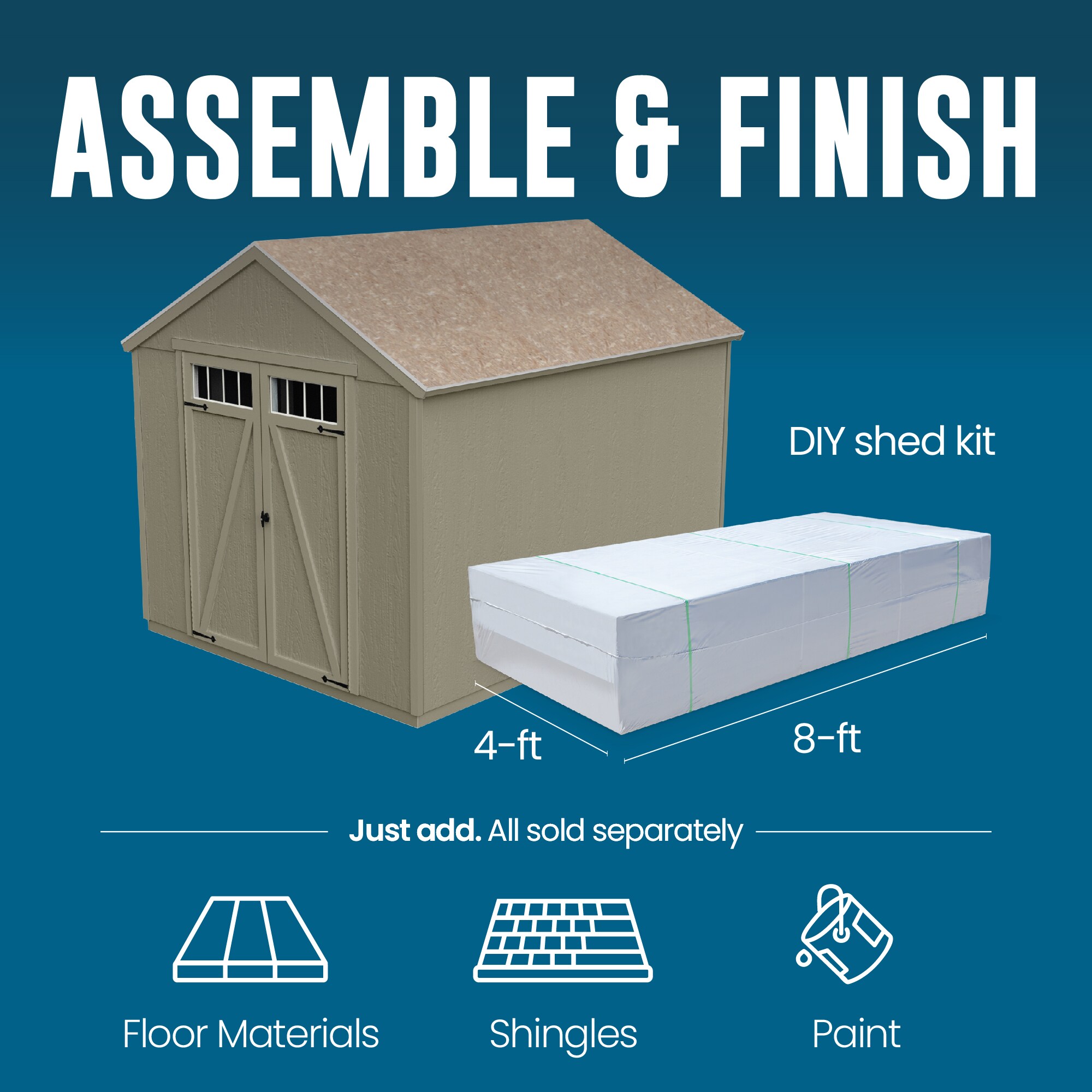 Heartland Midtown 8ft x 10ft Wood Storage Shed in the Wood Storage