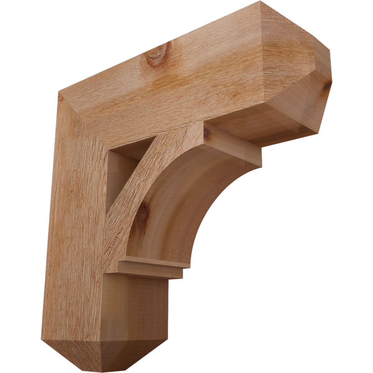 Ekena Millwork BKT06X20X20IMP04RWR Imperial craftsman rough sawn 6-in x 20-in x 20-in Western red cedar Brown Wood Standard bracket