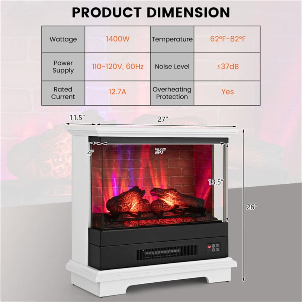 BABOOM BOM-179-WH-CO Electric-Fireplaces - View #2