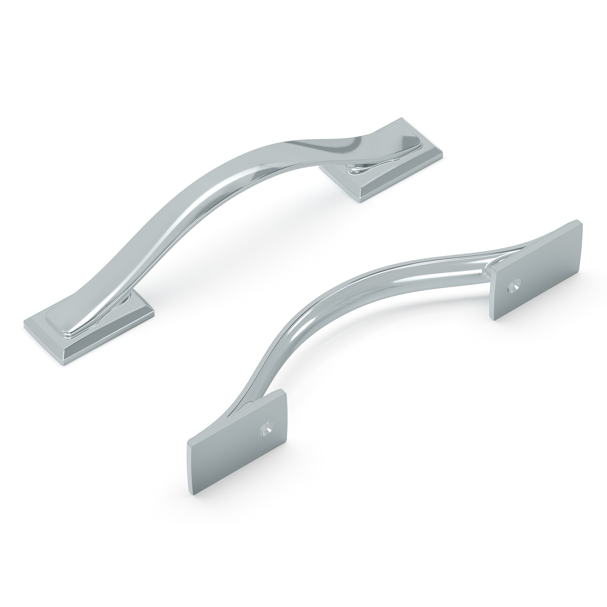 Hickory Hardware H078771CH-10B Dover 3-3/4-in , 96mm Center to Center Chrome Arch Handle 10 -Pack