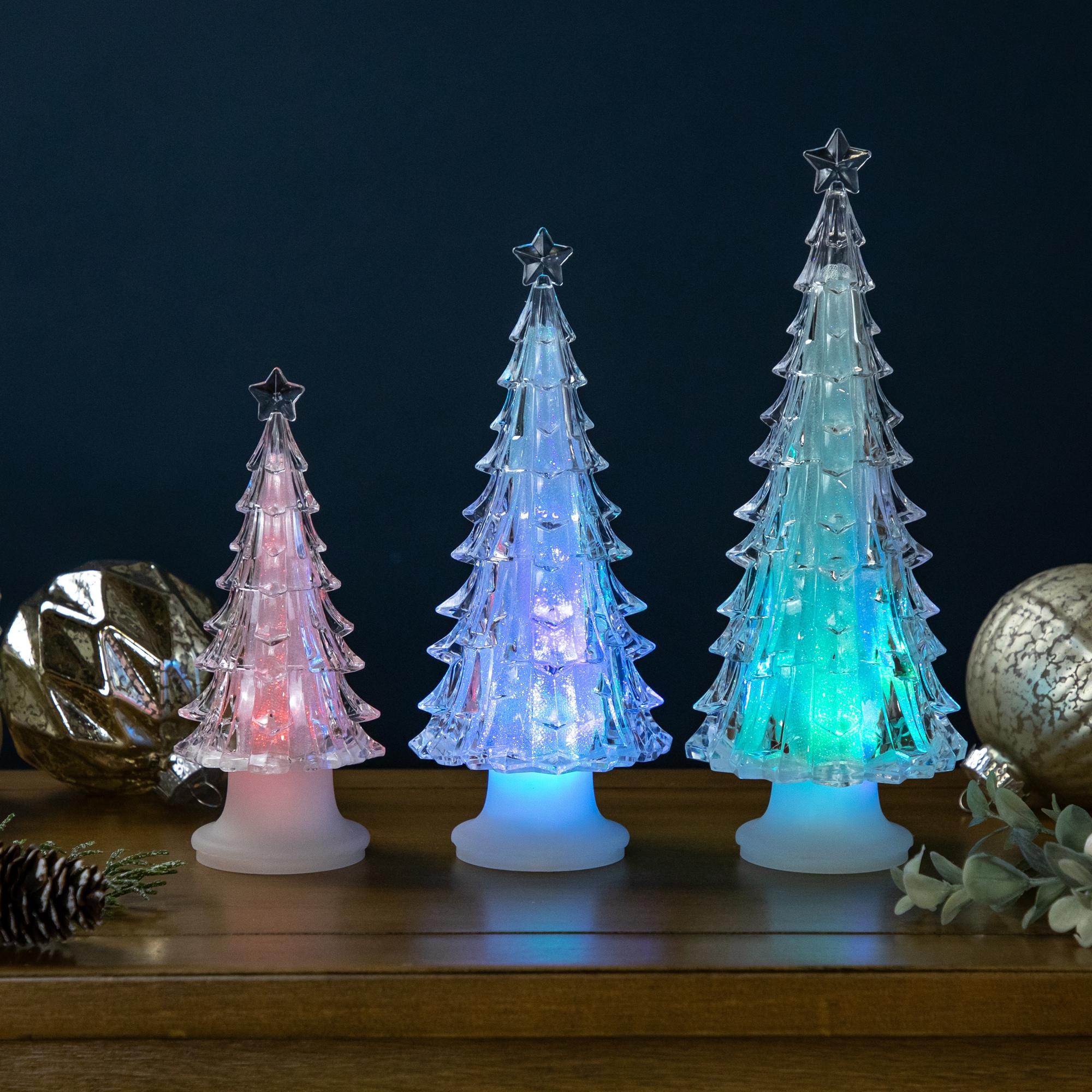 Northlight 35690047 8.5-in Lighted Multicolor Tree Tabletop Decoration