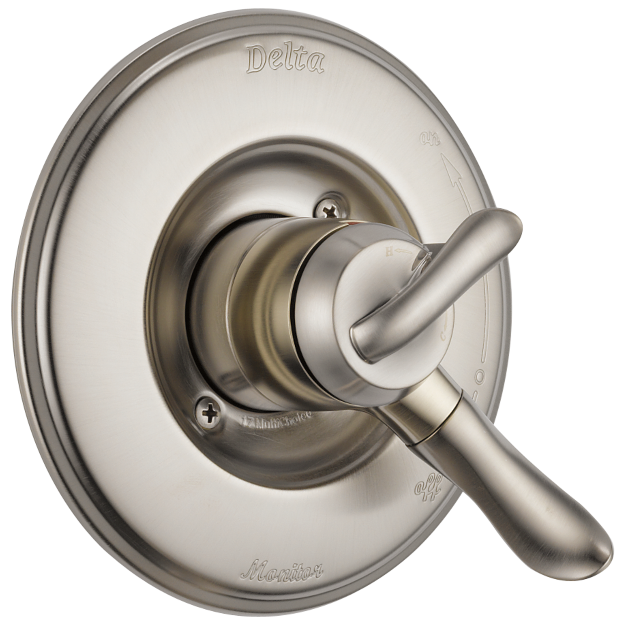 Delta T17094-SS Linden Stainless Steel 2.688-in Universal Bathtub/Shower Trim ring 0.5-in -ID