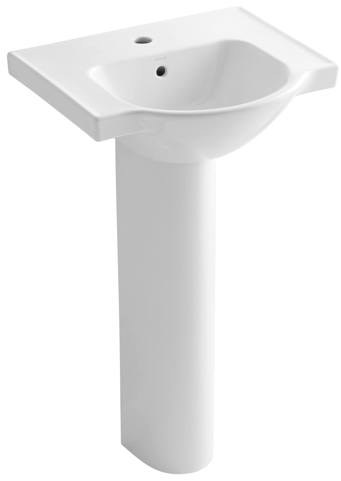 Better Vanity E-P06 White Pedestal Sink