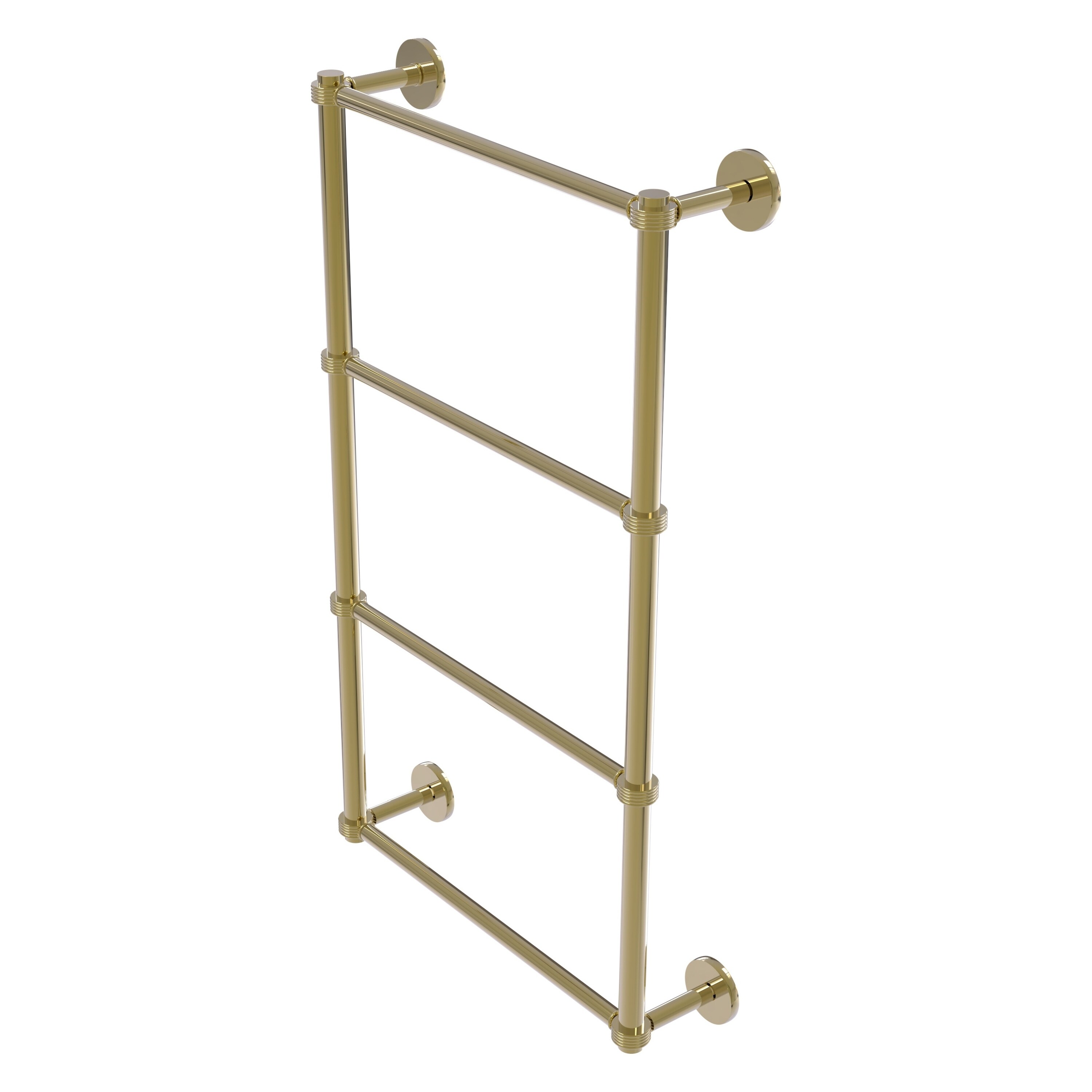Allied Brass P1000-28G-24-UNL Prestige Skyline 24-in double Unlacquered Brass Wall mount 4-tier Towel Bar