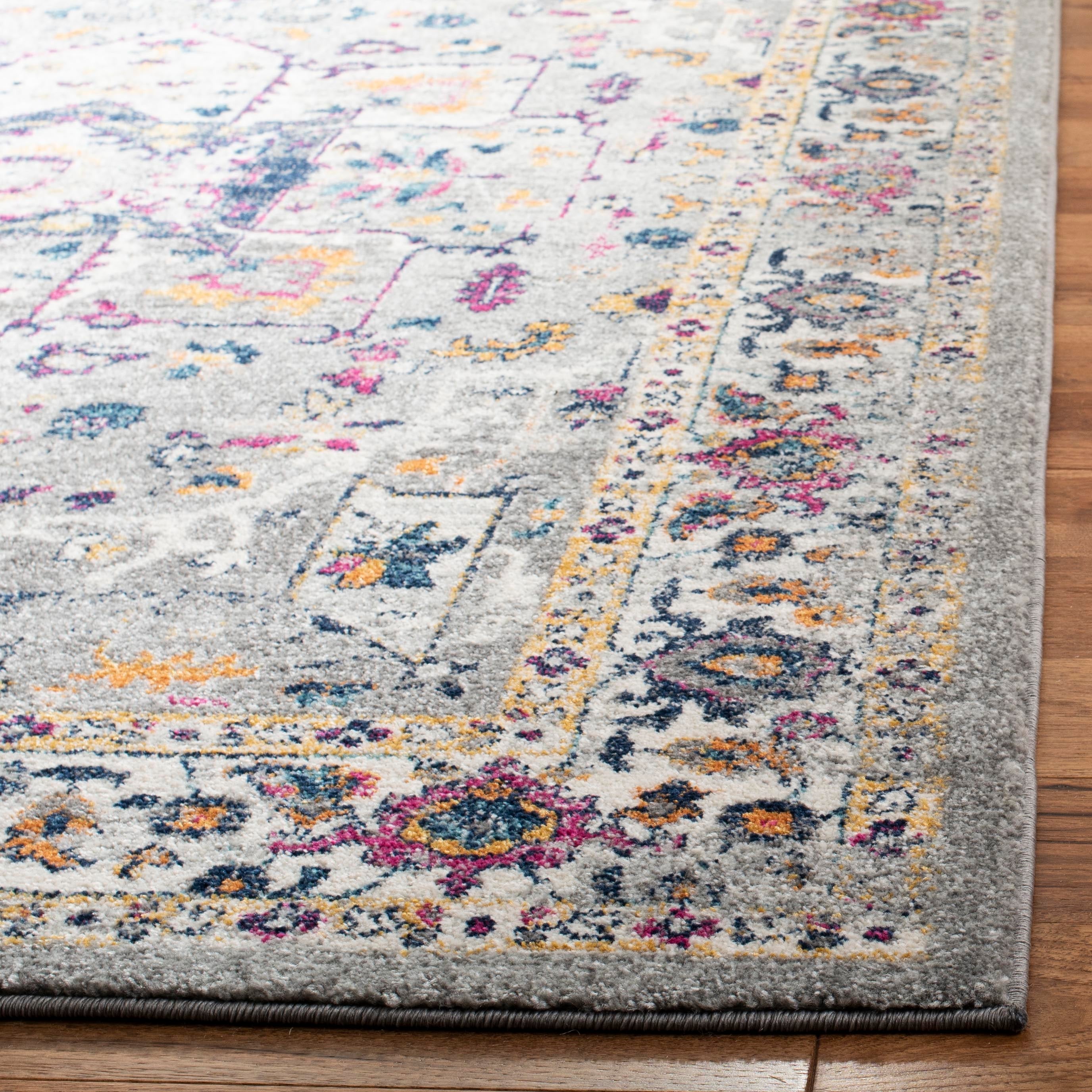 Evoke Grey Synthetic Persian-Inspired 7' x 9' Area Rug