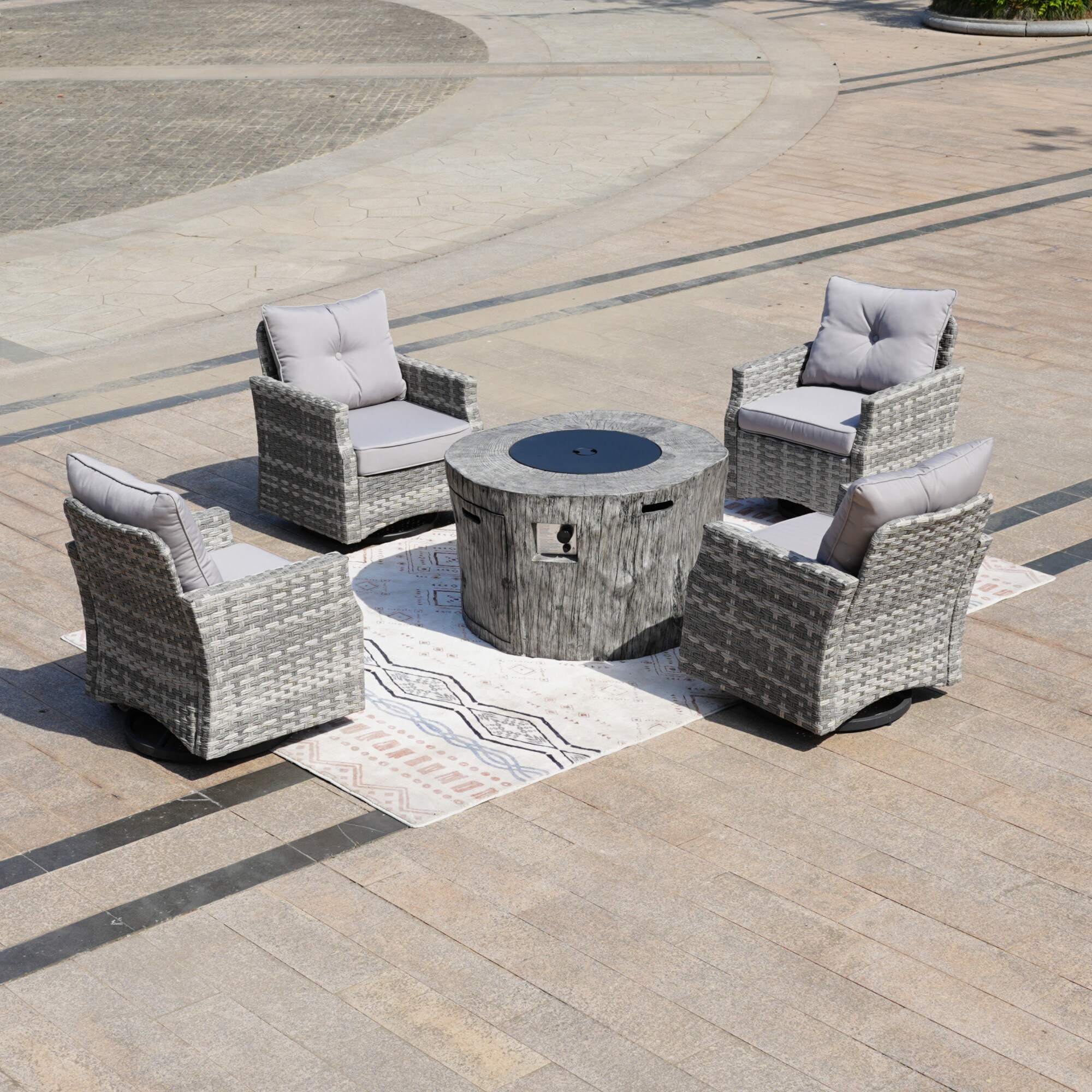 Direct Wicker DWG-2334SC&2181 Outdoor-Gas-Firepits - View #5