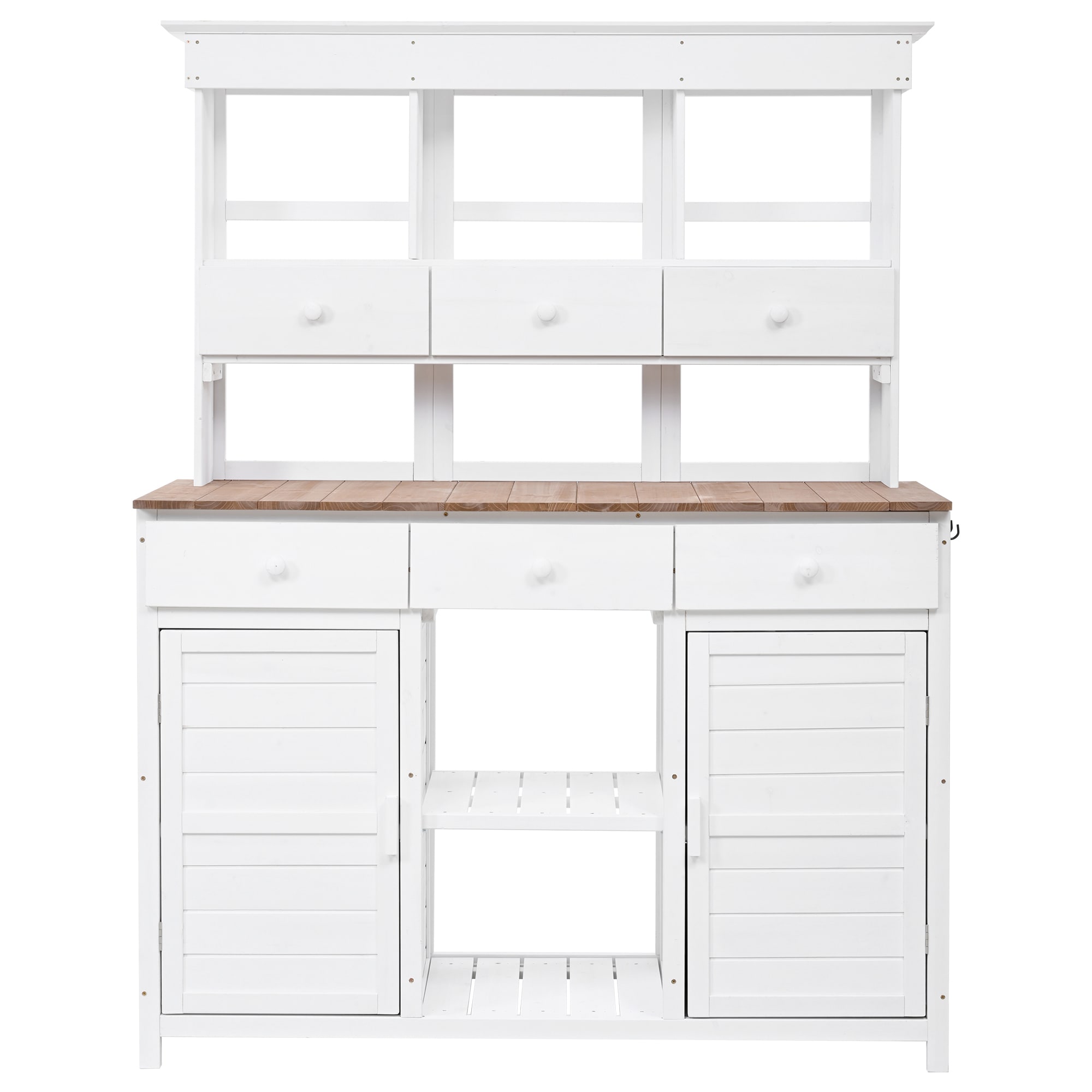 Bybafun YA0100392 50-in x 65.7-in x 20.3-in White Potting Bench
