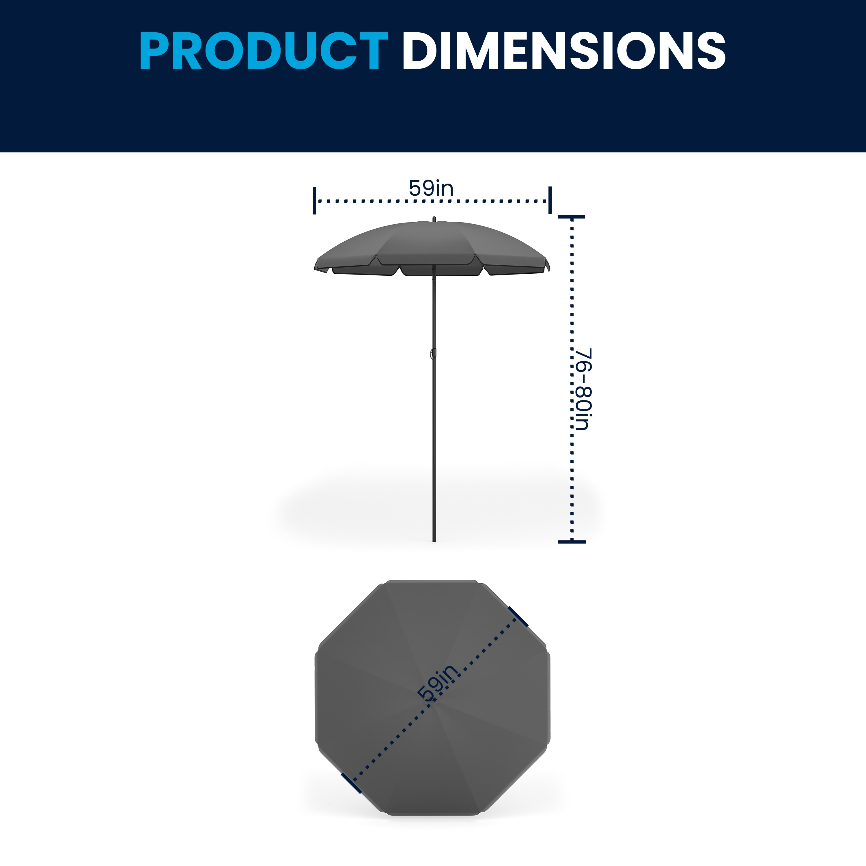 Nantucket 6-Piece Black Steel Patio Furniture Set with Umbrella