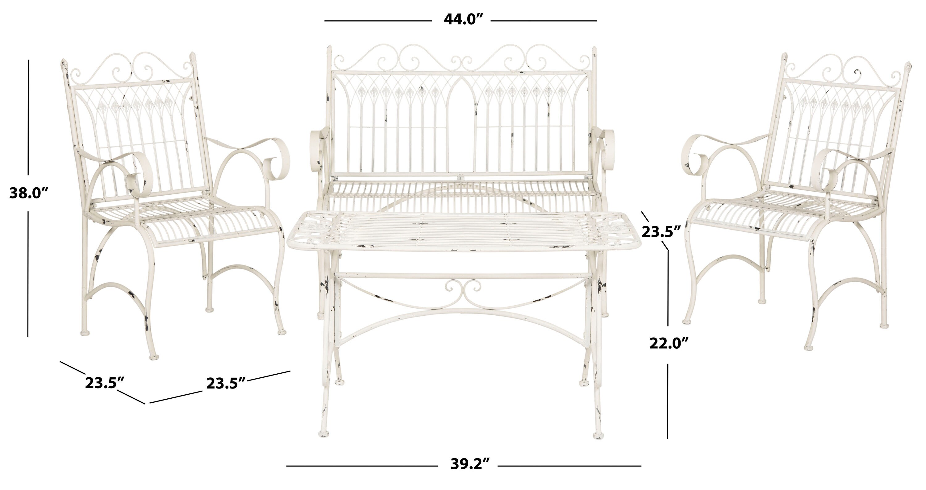 Safavieh PAT5000A Patio-Conversation-Sets - View #2