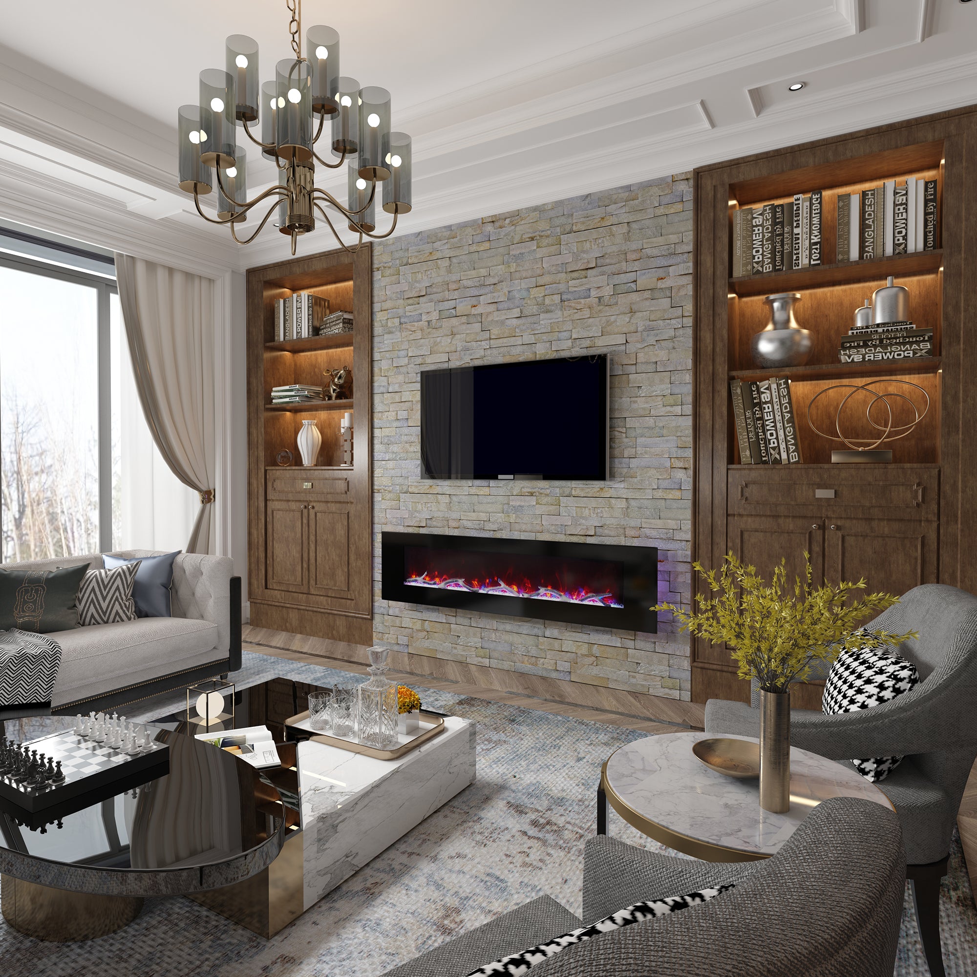Boyel Living BL-ZHX-BS-72 Electric-Fireplaces - View #5