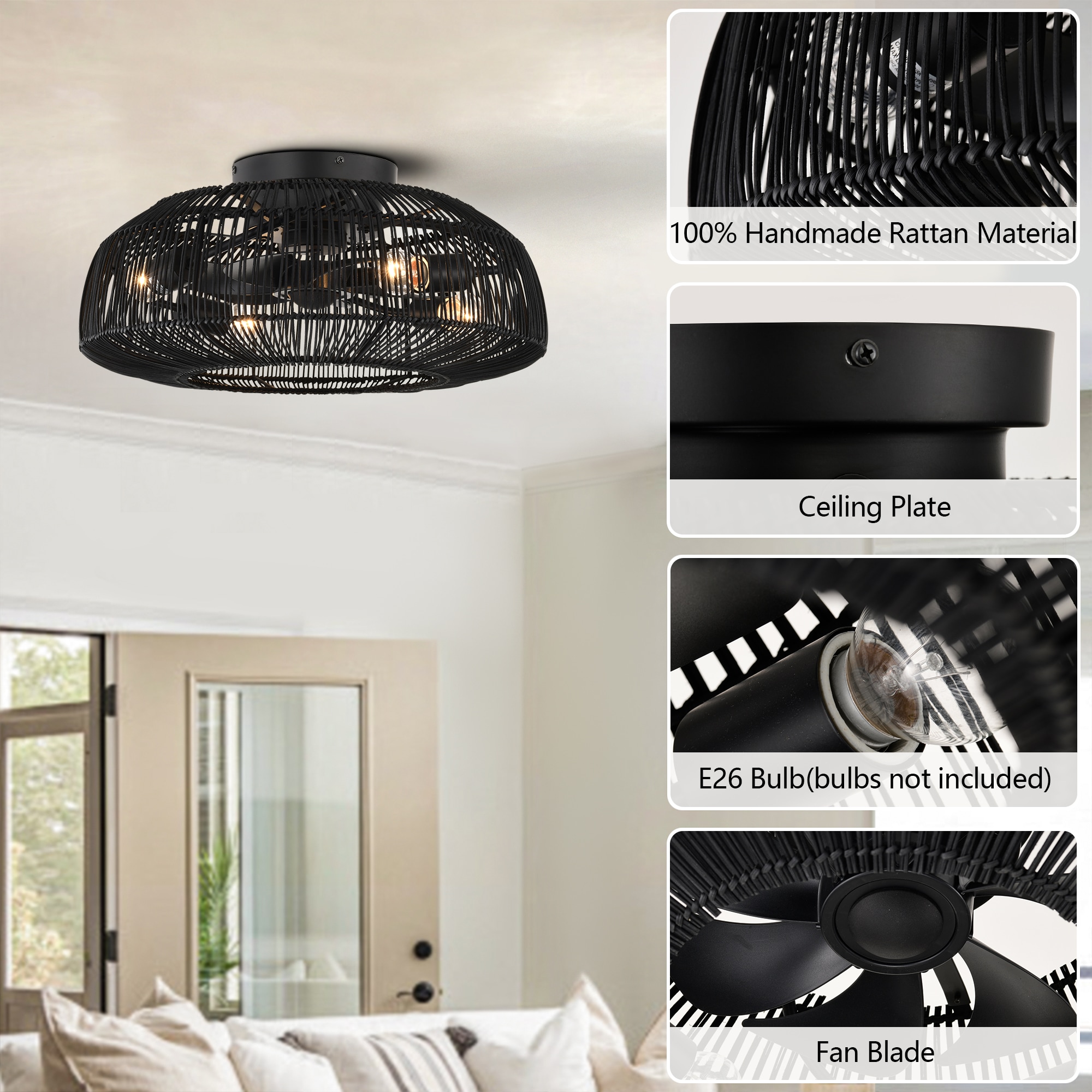 Maxax 26007-4BK Ceiling-Fans - View #4