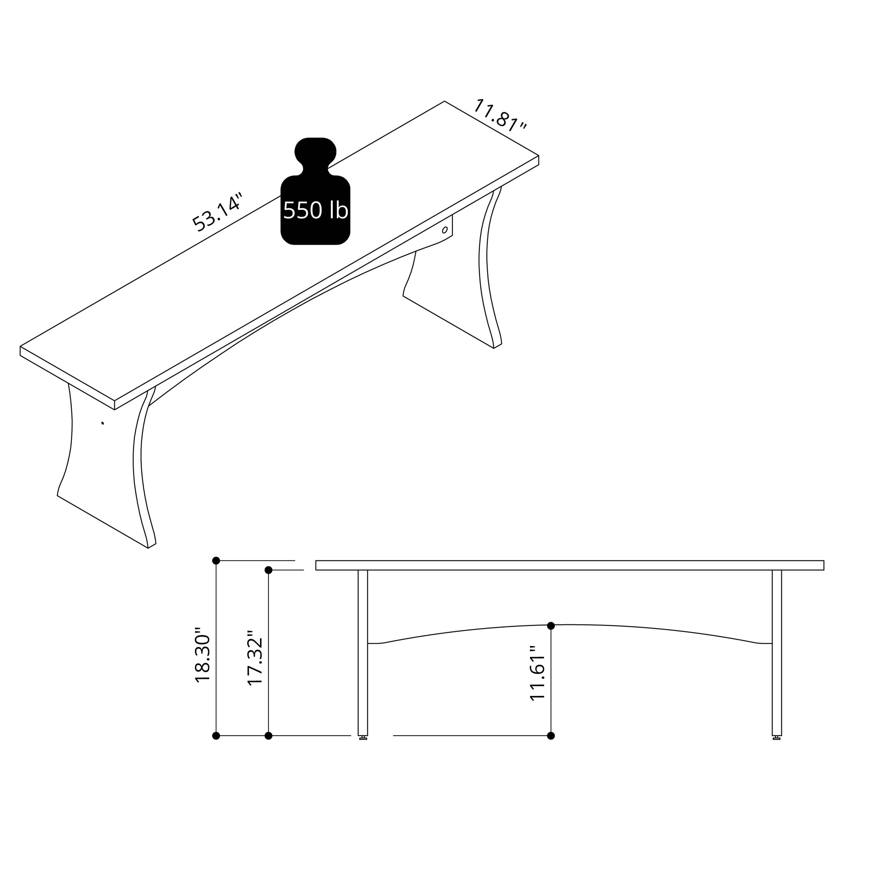 Manhattan Comfort 184GMC9 Dining-Benches - View #3