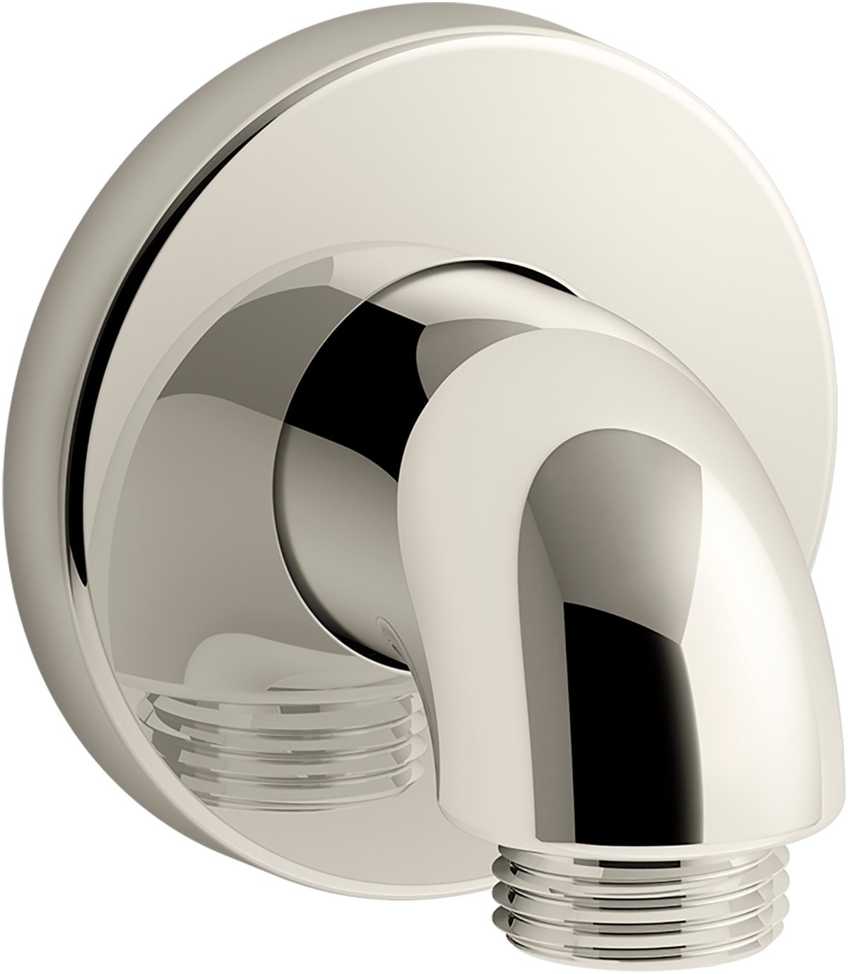 KOHLER K-22172-SN Purist Vibrant Polished Nickel 2.5-in Universal Shower Faucet Elbow 0.5-in -ID