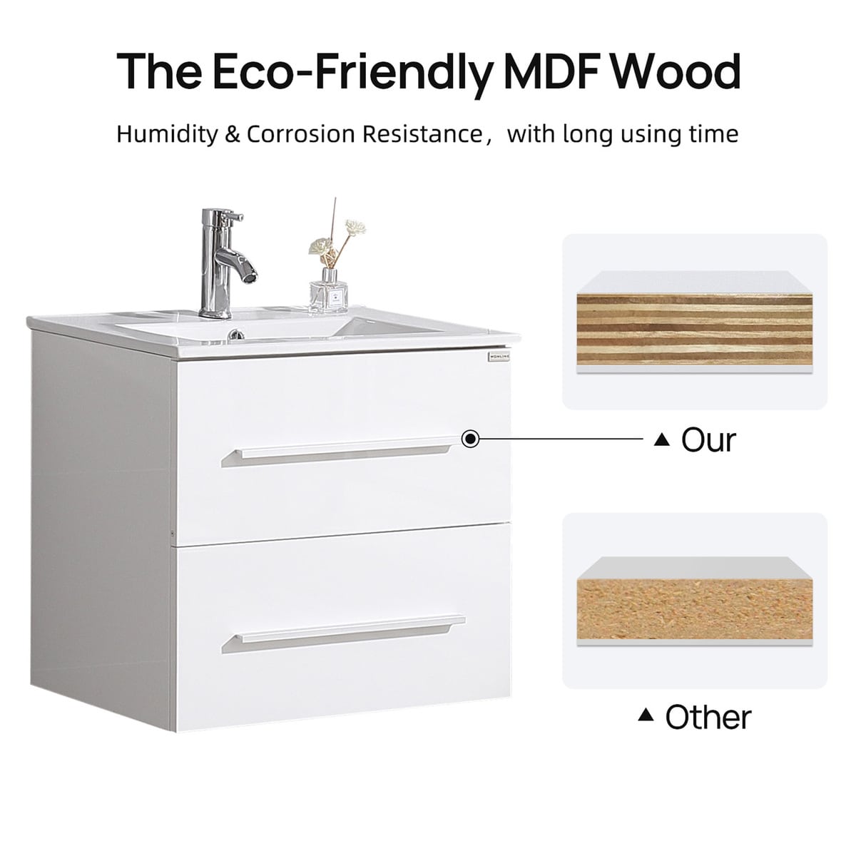 WONLINE USBR4449+USBR4459 Bath-Vanity-Combo - View #9