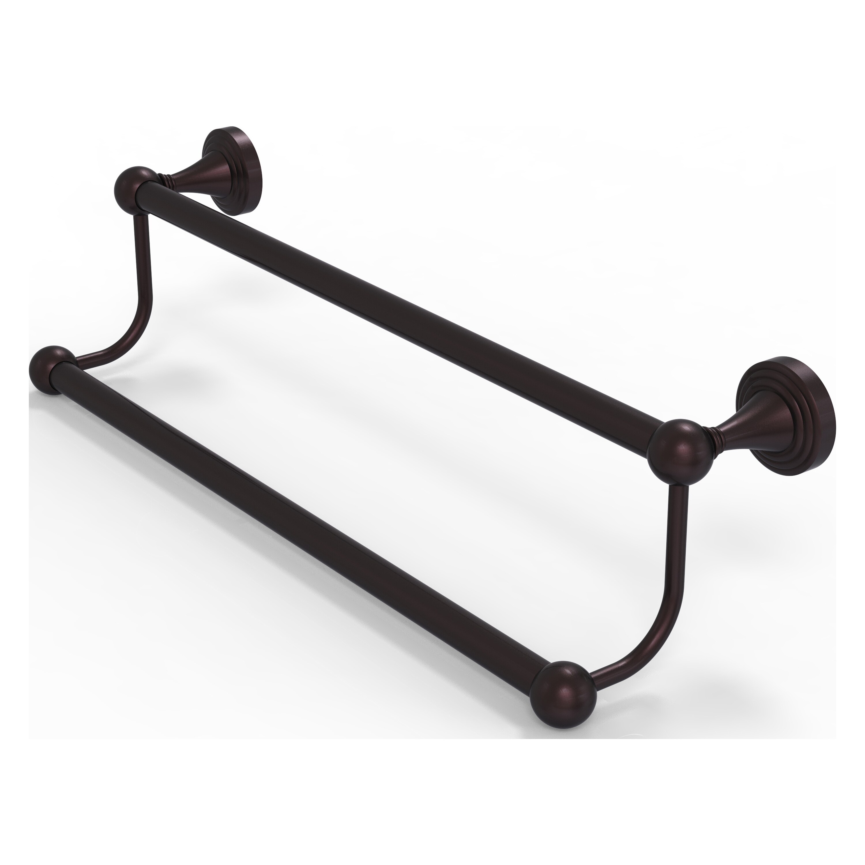 Allied Brass SG-72-18-ABZ Sag Harbor 18-in double Antique Bronze Wall mount Double Towel Bar