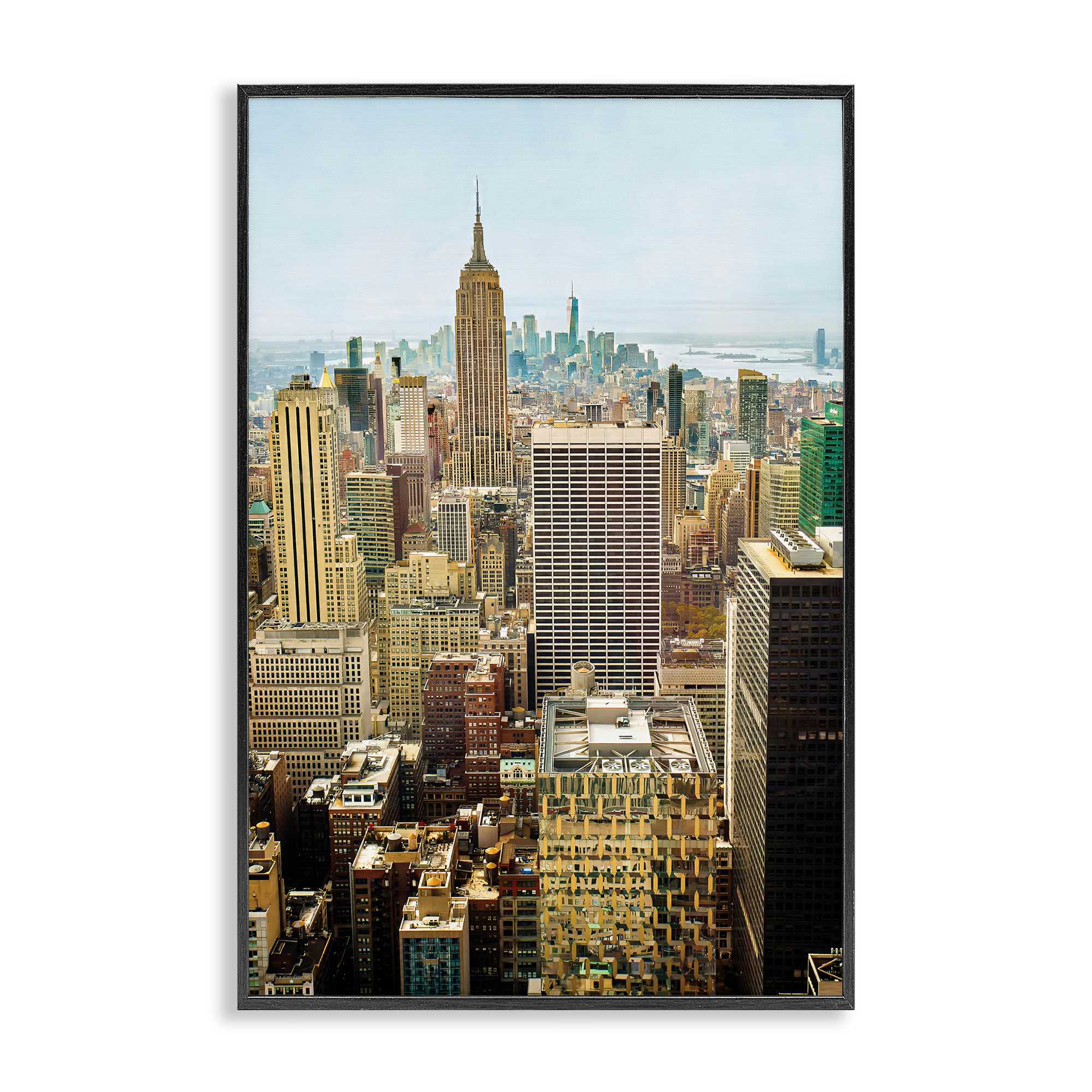 Stupell Industries BT-600-FR-12X18 Overlooking Cityscape Buildings Framed Giclee design by Seven Trees Design