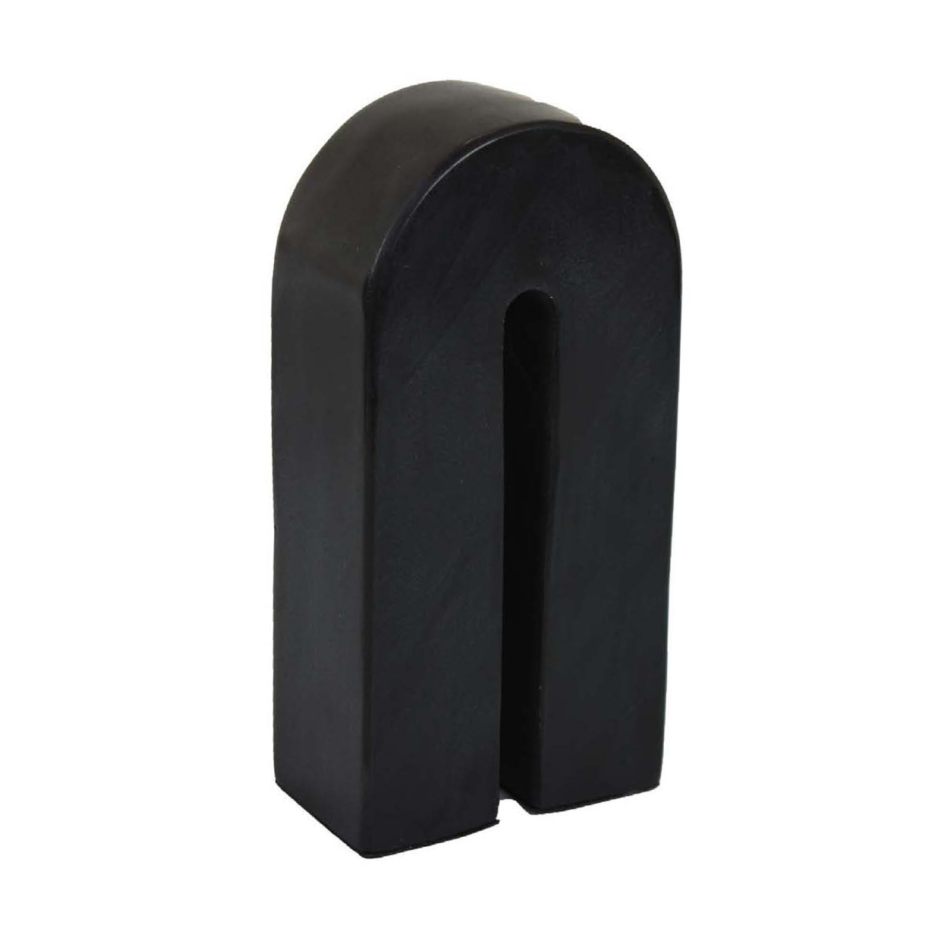 Benzara Modern Matte Black 2 in. x 8 in. Rectangular Marble Stone Sculpture