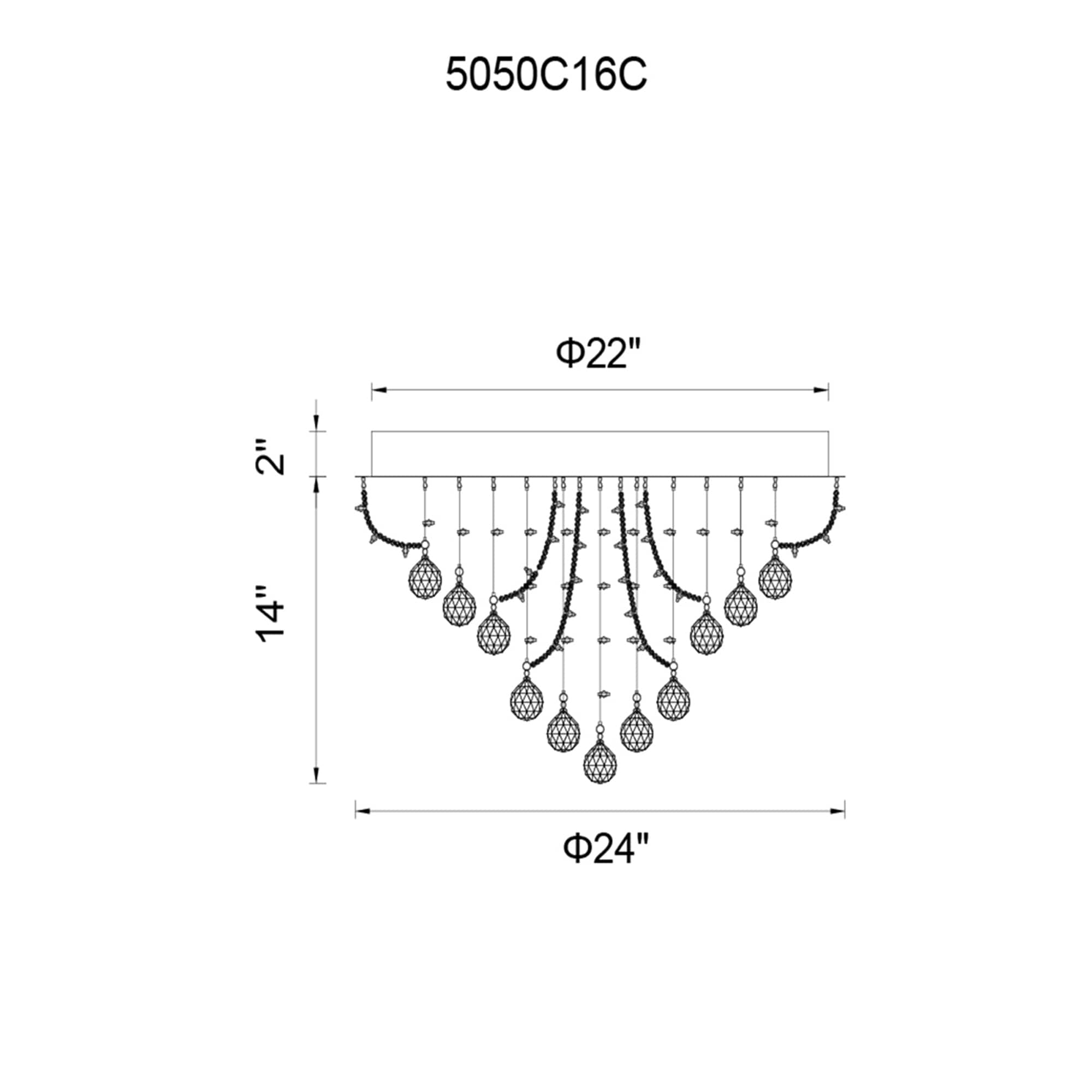 CWI Lighting 5050C16C flushmounts - View #3