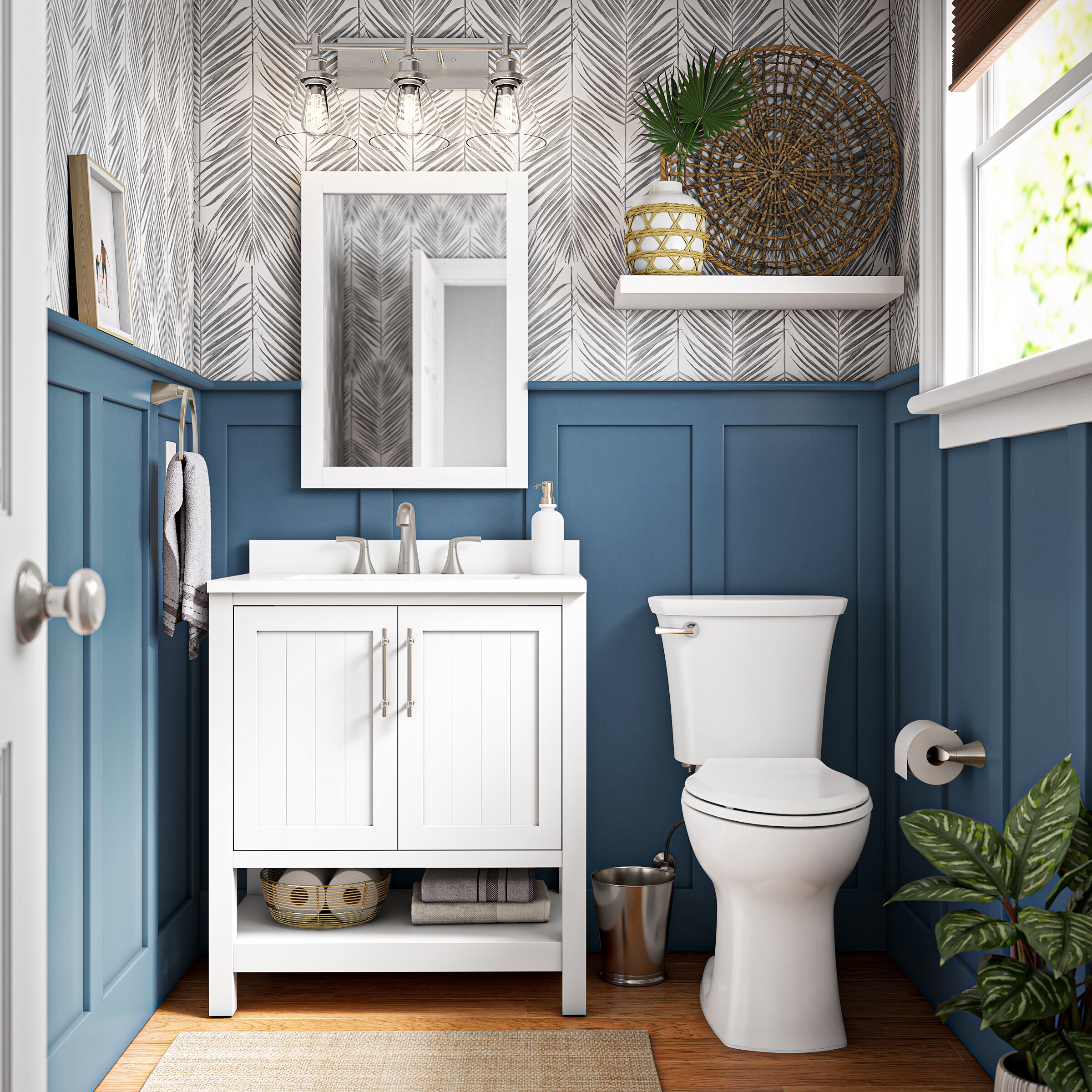 Style Selections Mercer White, Small White Vanity Bathroom