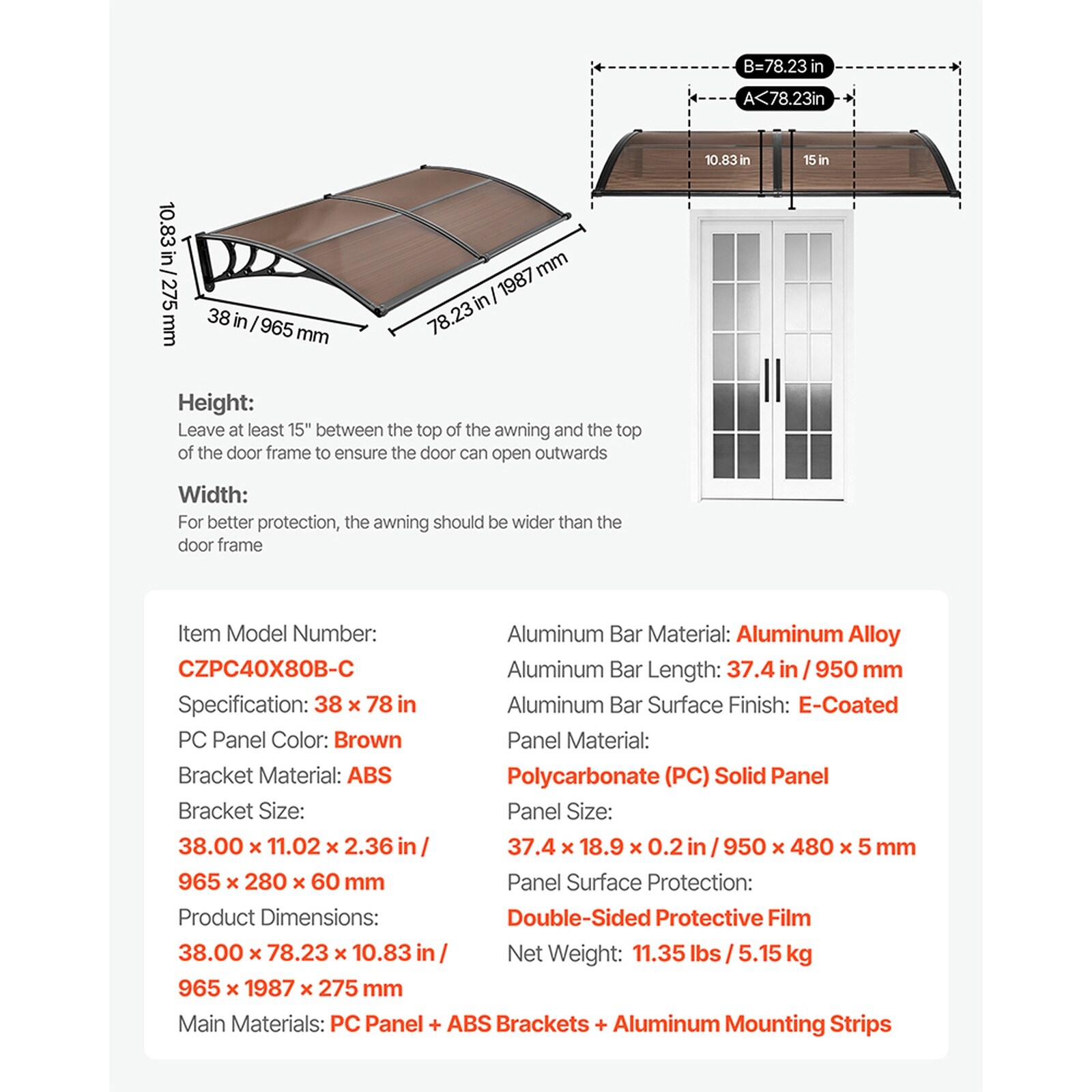 GIVIMO LW047GIVSS1159-1 awnings - View #3