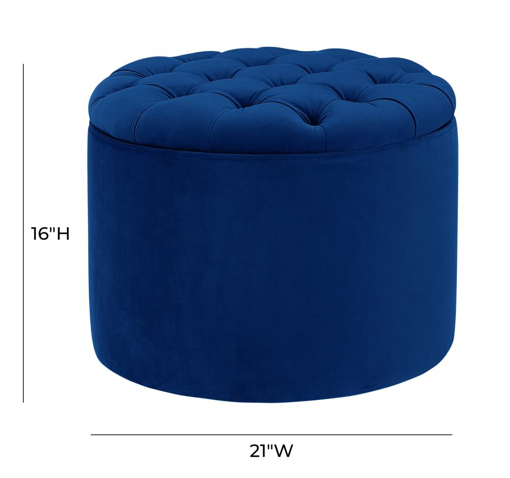 Tov furniture queen velvet storage deals ottoman