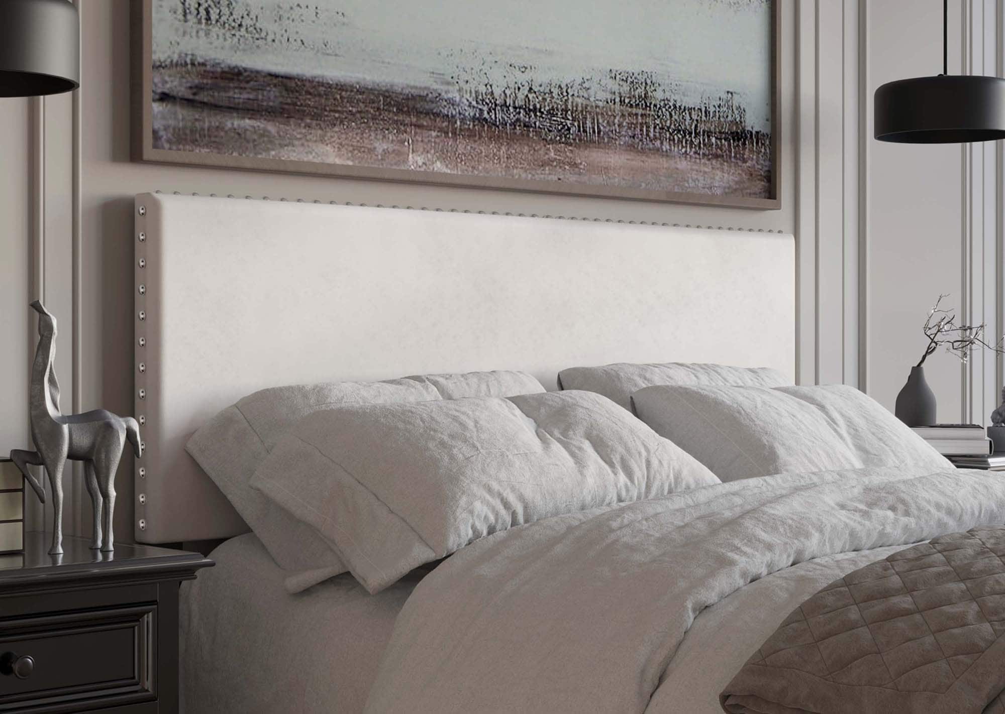 CasePiece C8376FUHB-BG-VV Beige Full Velvet Upholstered Headboard