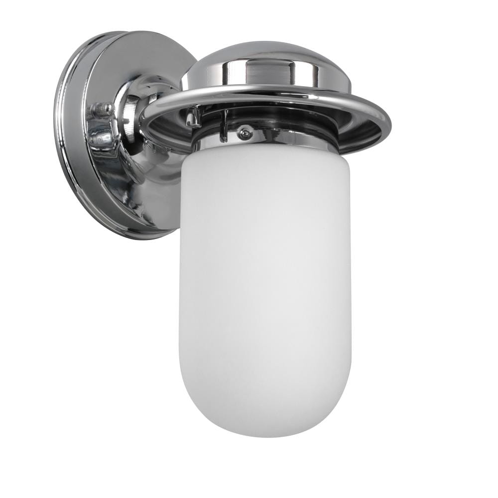 Polished Chrome Industrial Jelly Jar Wall Sconce