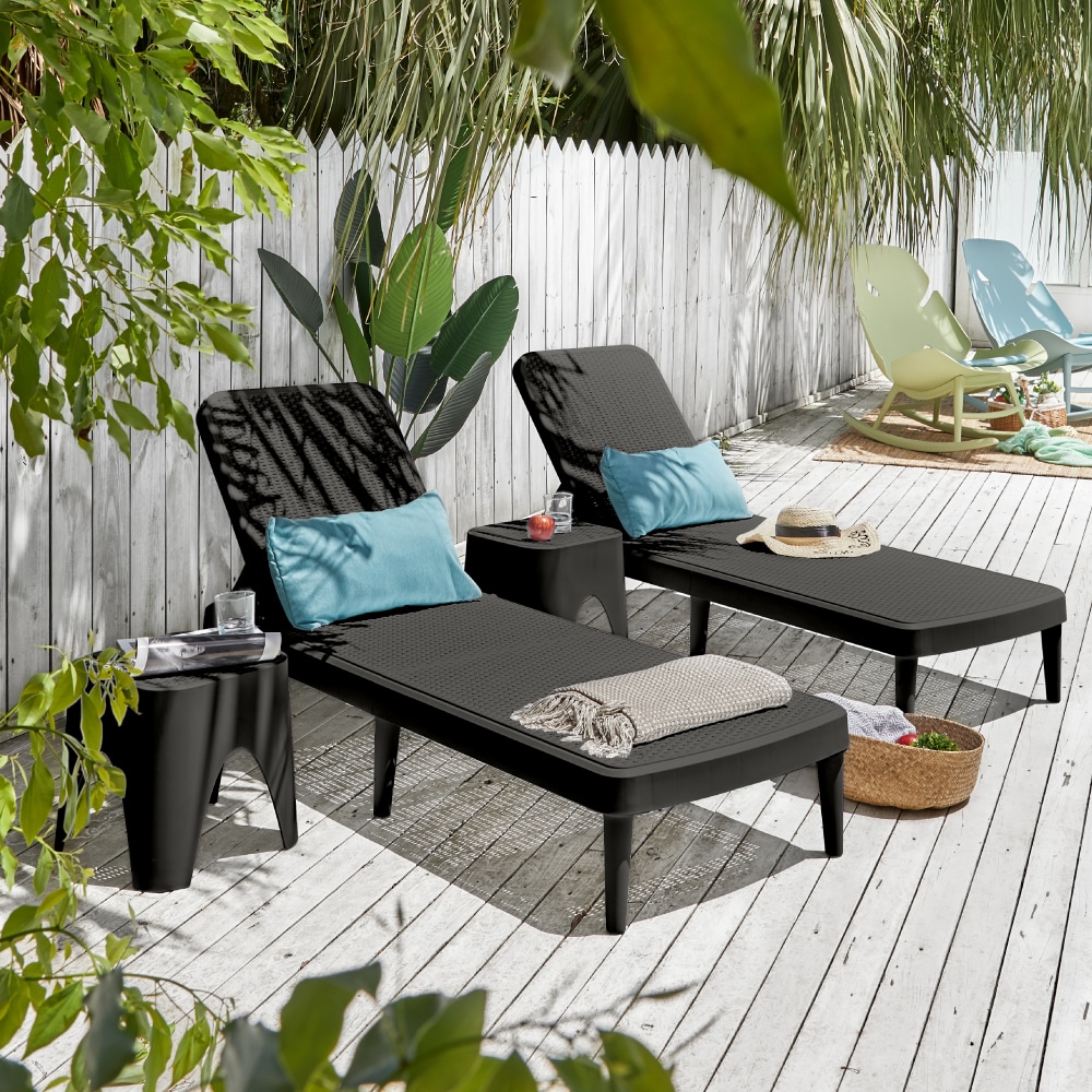 Lagoon 27030K3-27033K3A 4 -Piece Rattan Patio Conversation Set