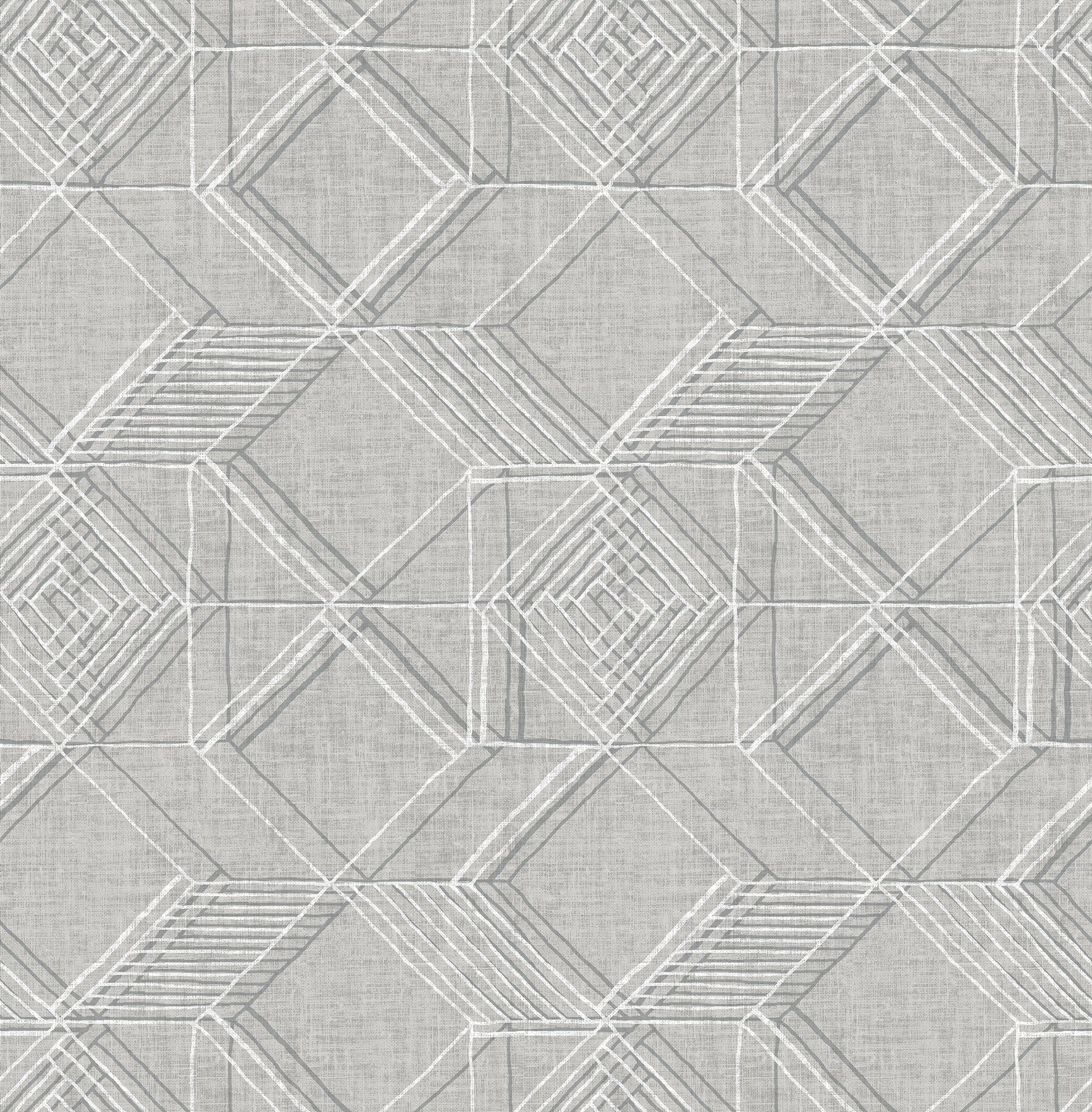 A-Street Prints 2969-26018 Pacifica 56.4-Sq. Feet Grey Non-woven Textured Geometric 3D Unpasted Wallpaper