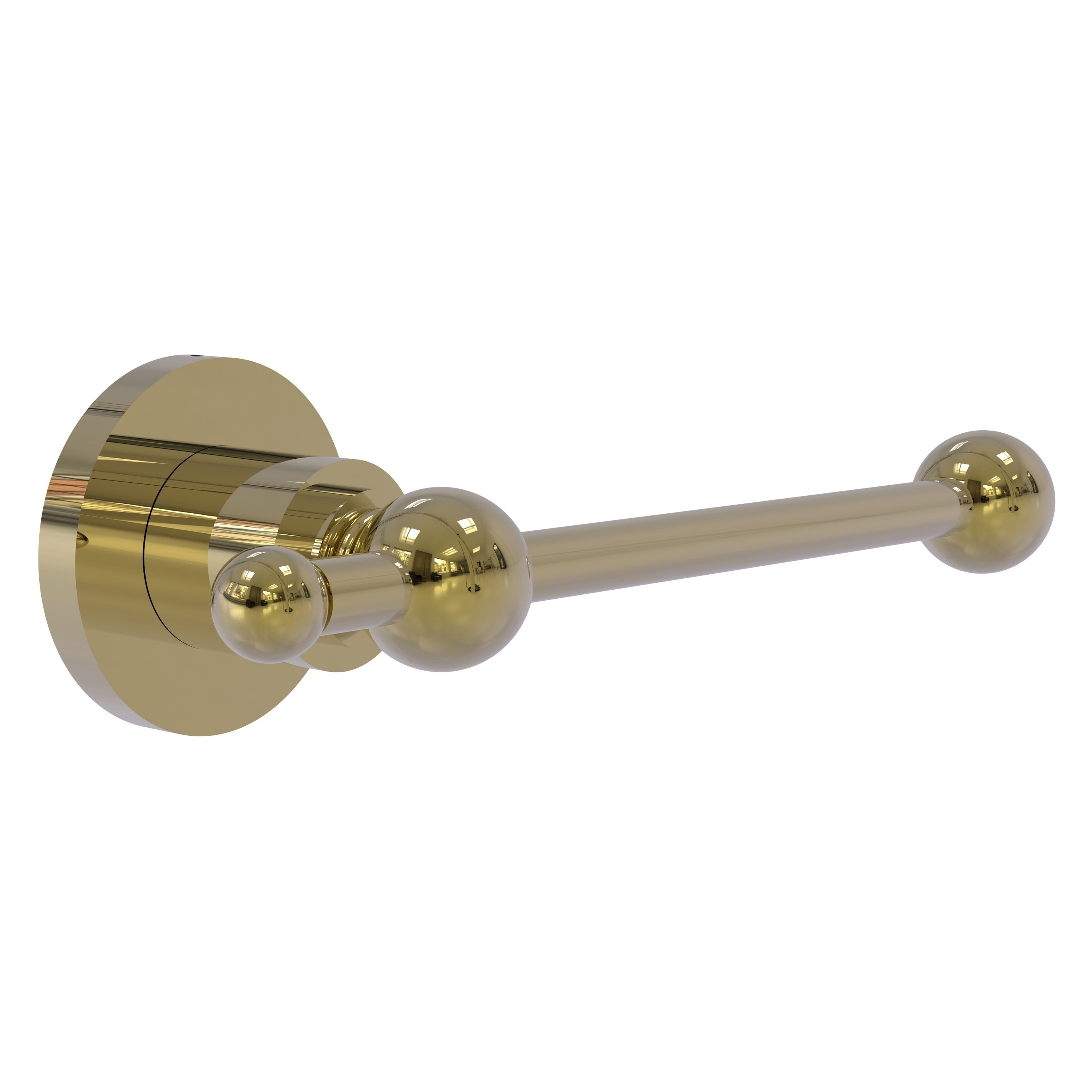 Allied Brass AP-24E-UNL Astor Place Unlacquered Brass Wall mount Single post Toilet Paper Holder 1 -Rolls with Storage