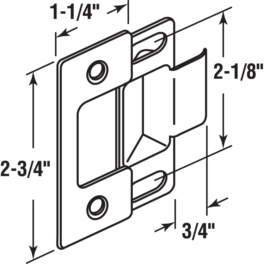 Prime-Line 1-1/4-in W x 2-3/4-in L Gloss Jamb U 10278 at Lowes.com